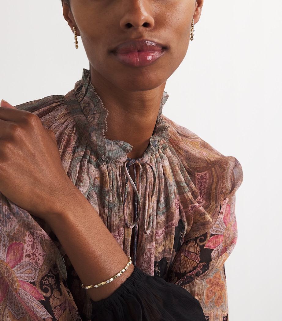 Medium Yellow Gold and Diamond Stella Earrings YELLOW GOLD Image 5