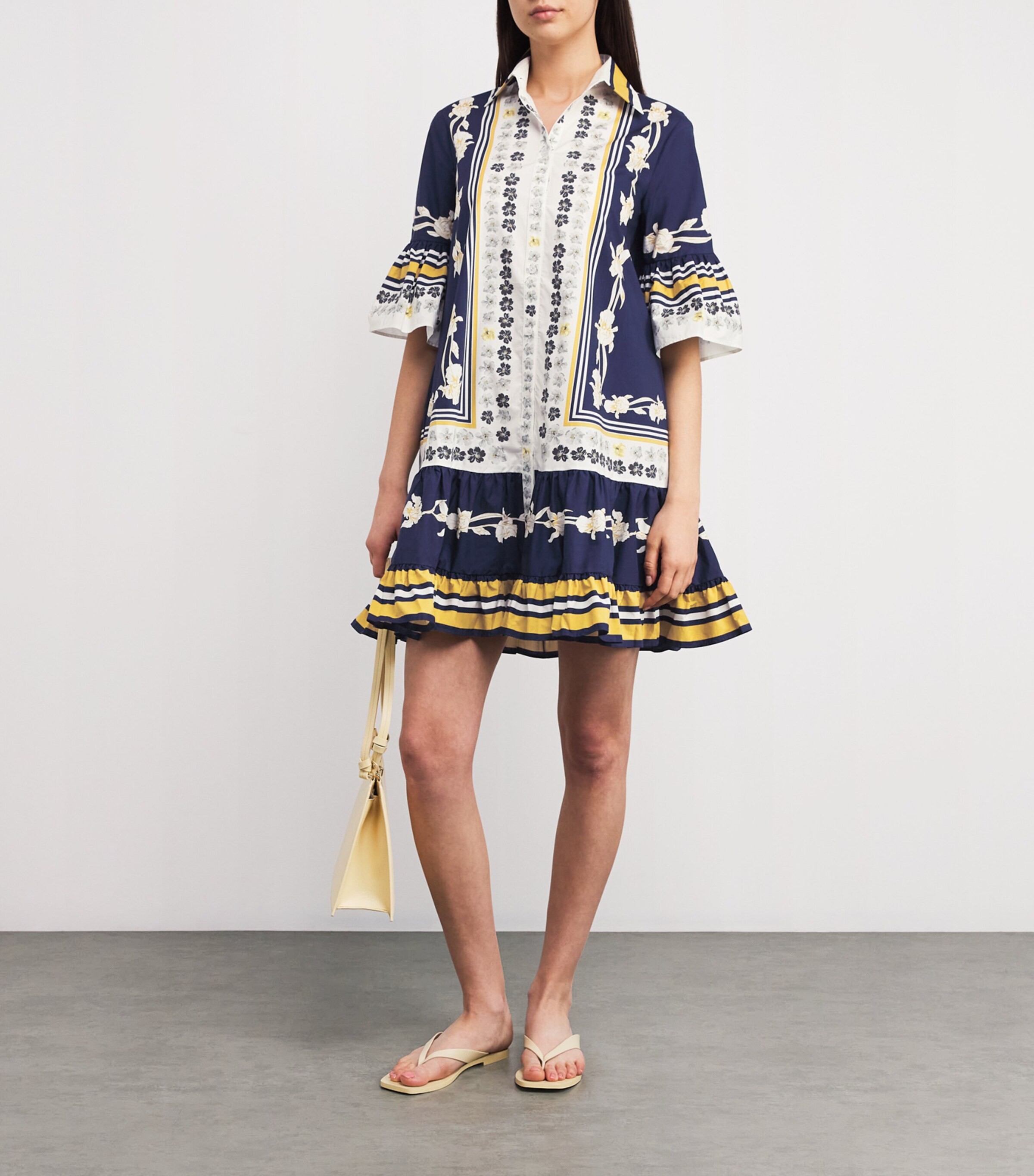 Cotton Printed Choux Mini Dress PSYCHE PLACEE Image 2