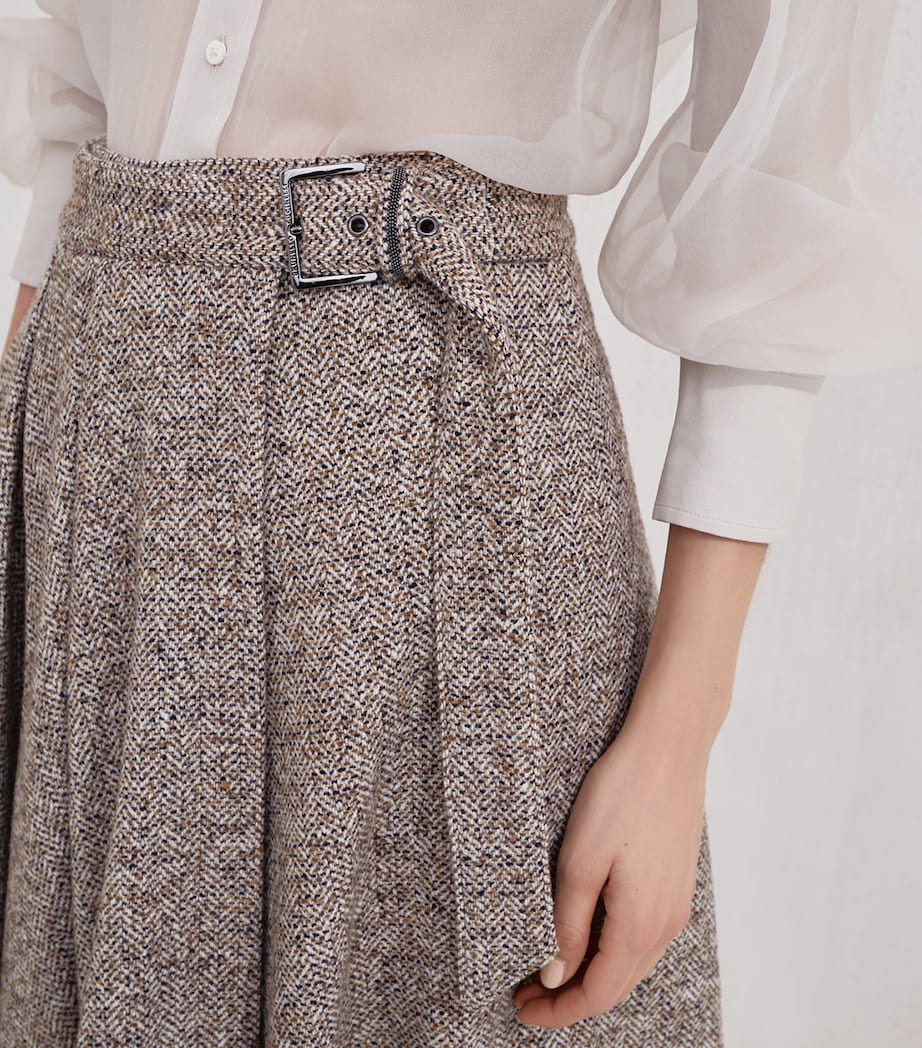 Virgin Wool-Blend Midi Skirt C6286 Image 2