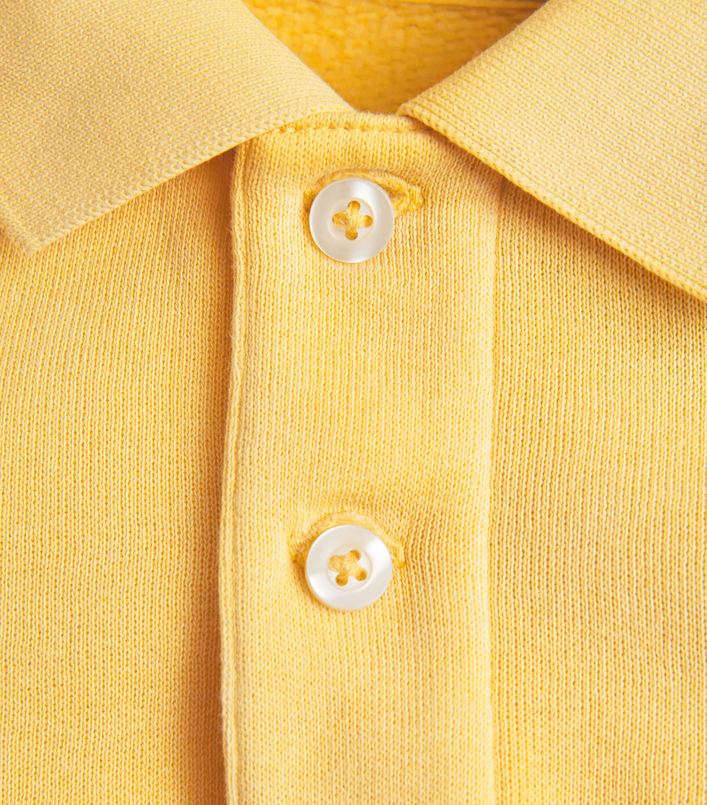 Cotton-Blend Polo Sweatshirt COLLEGIATE YELLOW Image 5