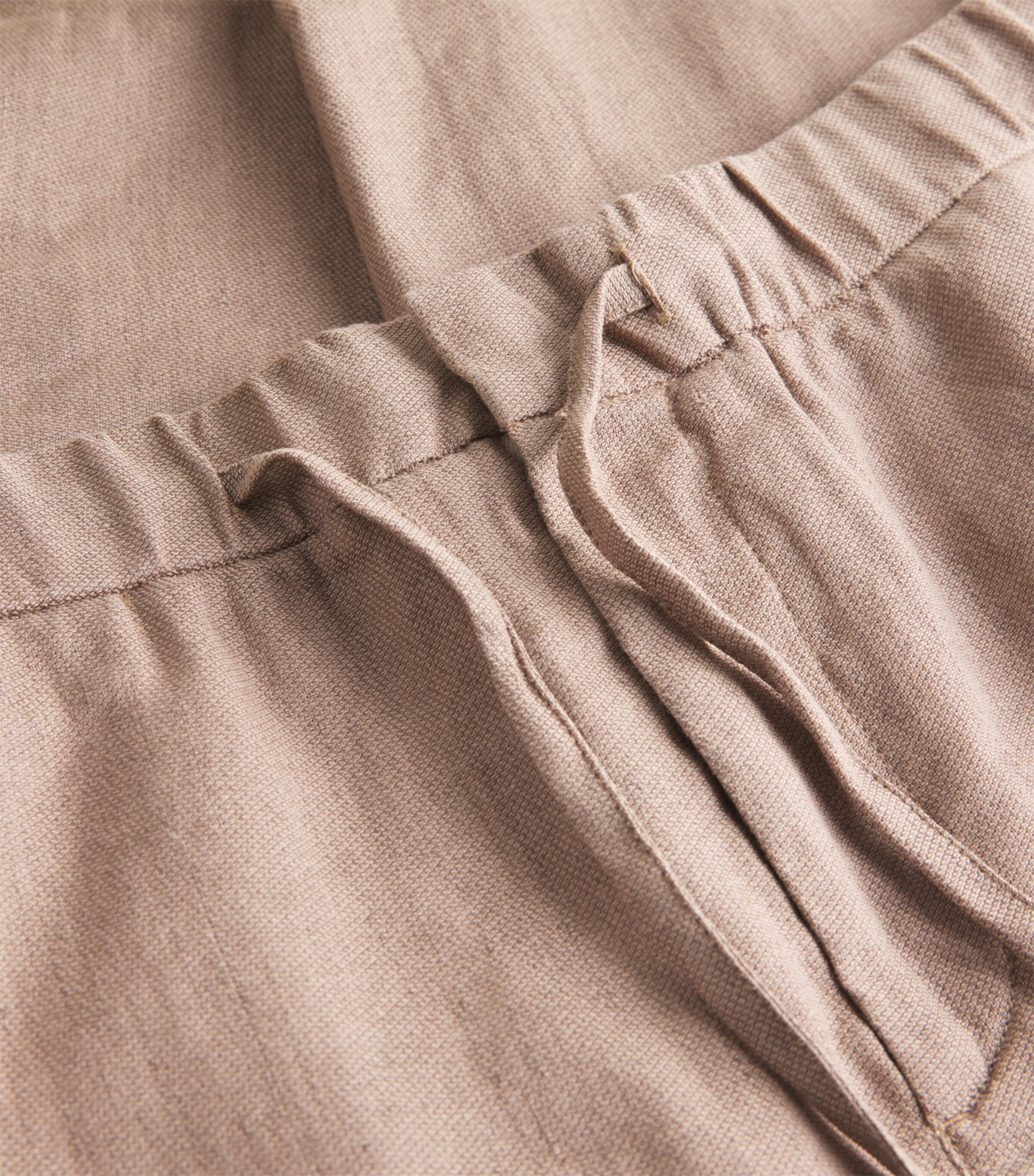 Linen-Cotton Oscar Trousers 250-KHAKI Image 5