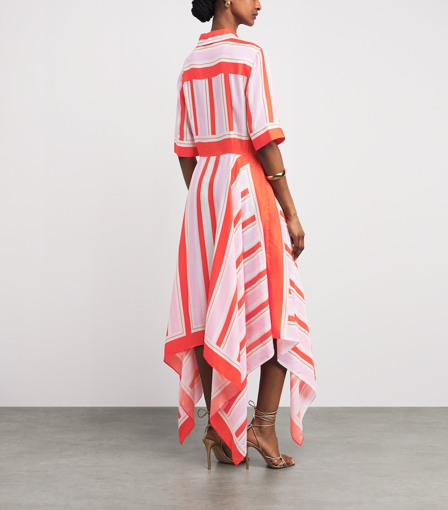 Simkhai Womens Silk-Blend Stripe Abrielle Midi Dress Tulip Stripe Image 4