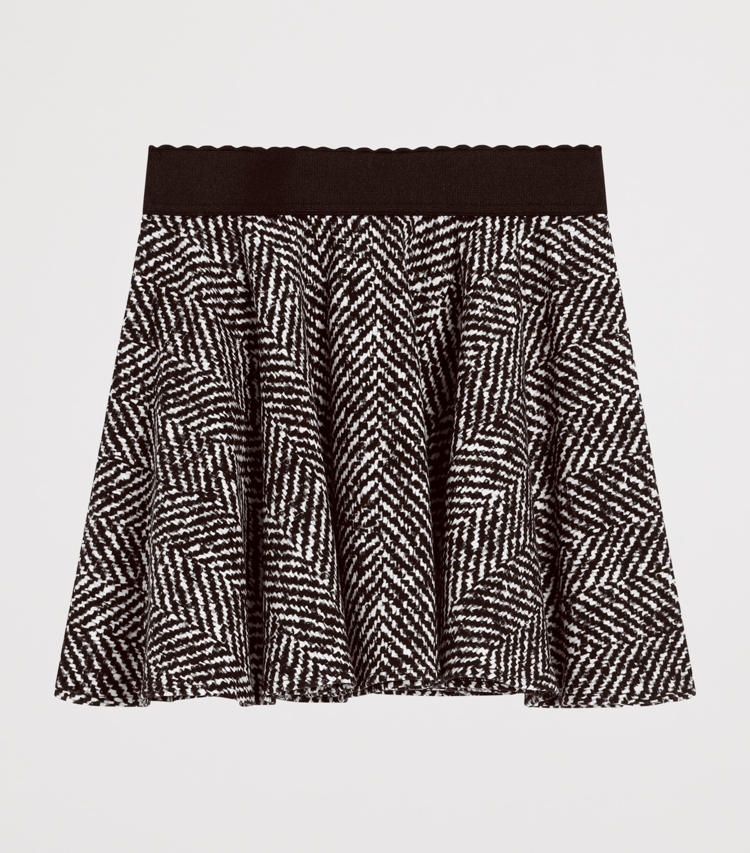 Dolce&Gabbana Kids Stretch-Cotton Interlock Chevron Print Skirt (8-12 Years) Chevron B Image 2