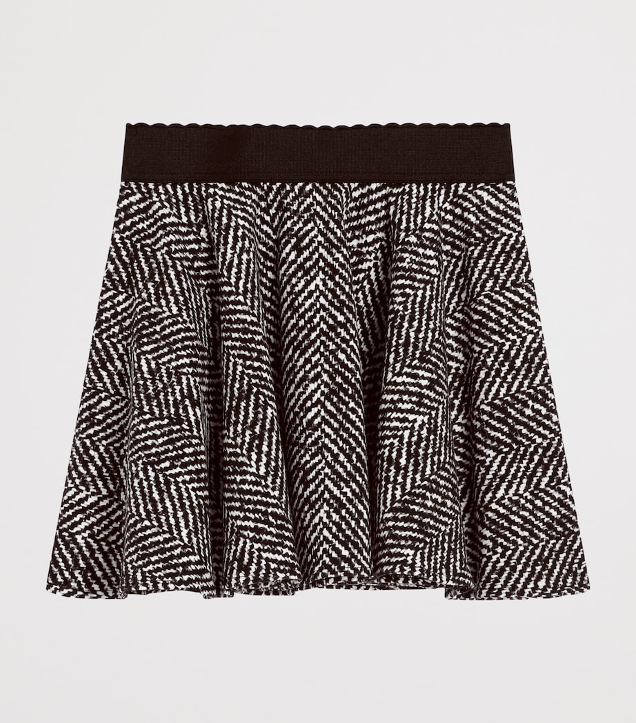 Dolce&Gabbana Kids Stretch-Cotton Interlock Chevron Print Skirt (8-12 Years) Chevron B Image 2