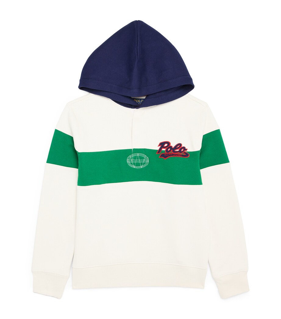 Cotton-Blend Rugby Hoodie (6-14 Years) WHITE MU Image 1
