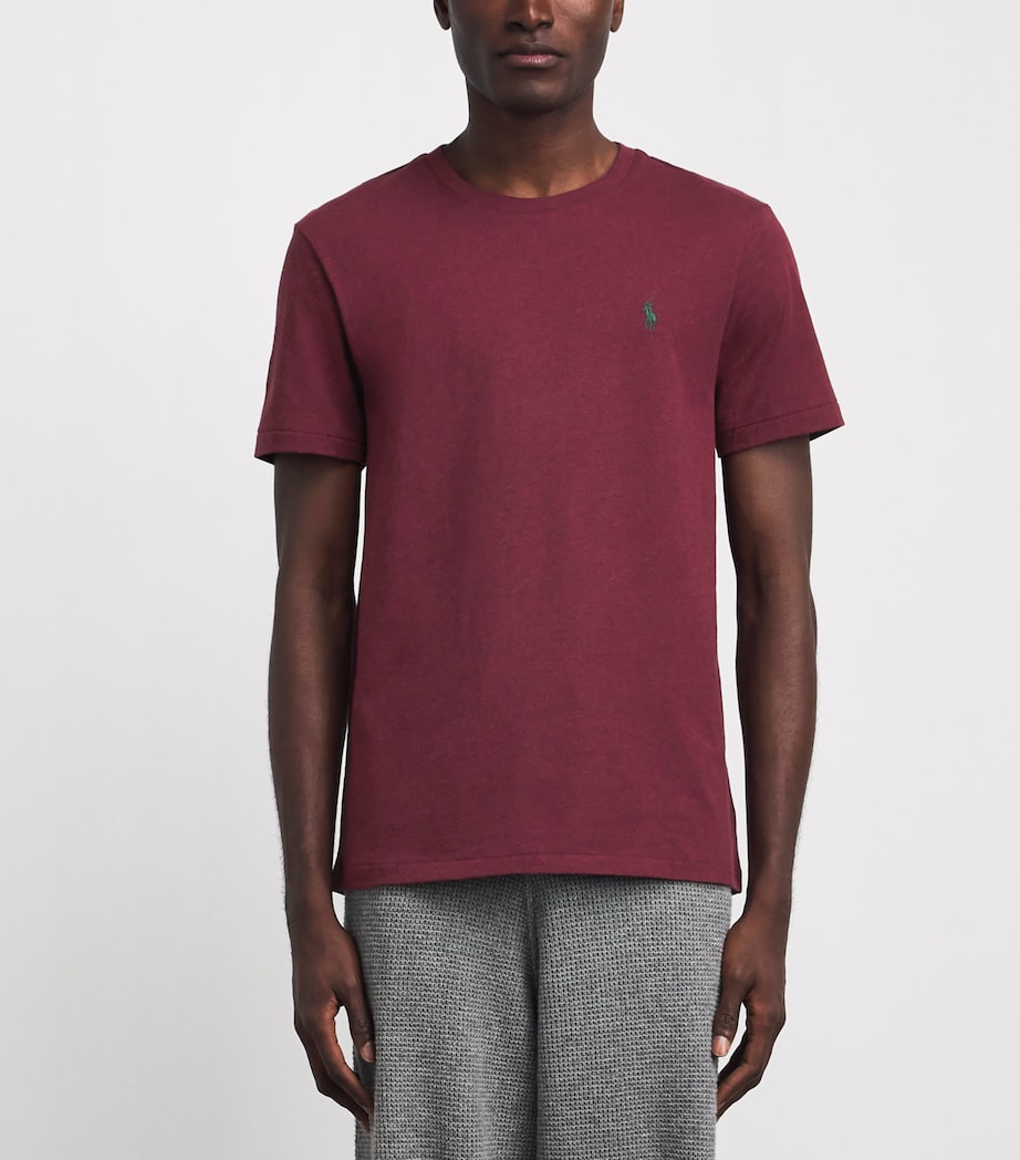 Polo Ralph Lauren Mens Cotton Custom Slim-Fit T-Shirt Sprng Wn Hther Image 4