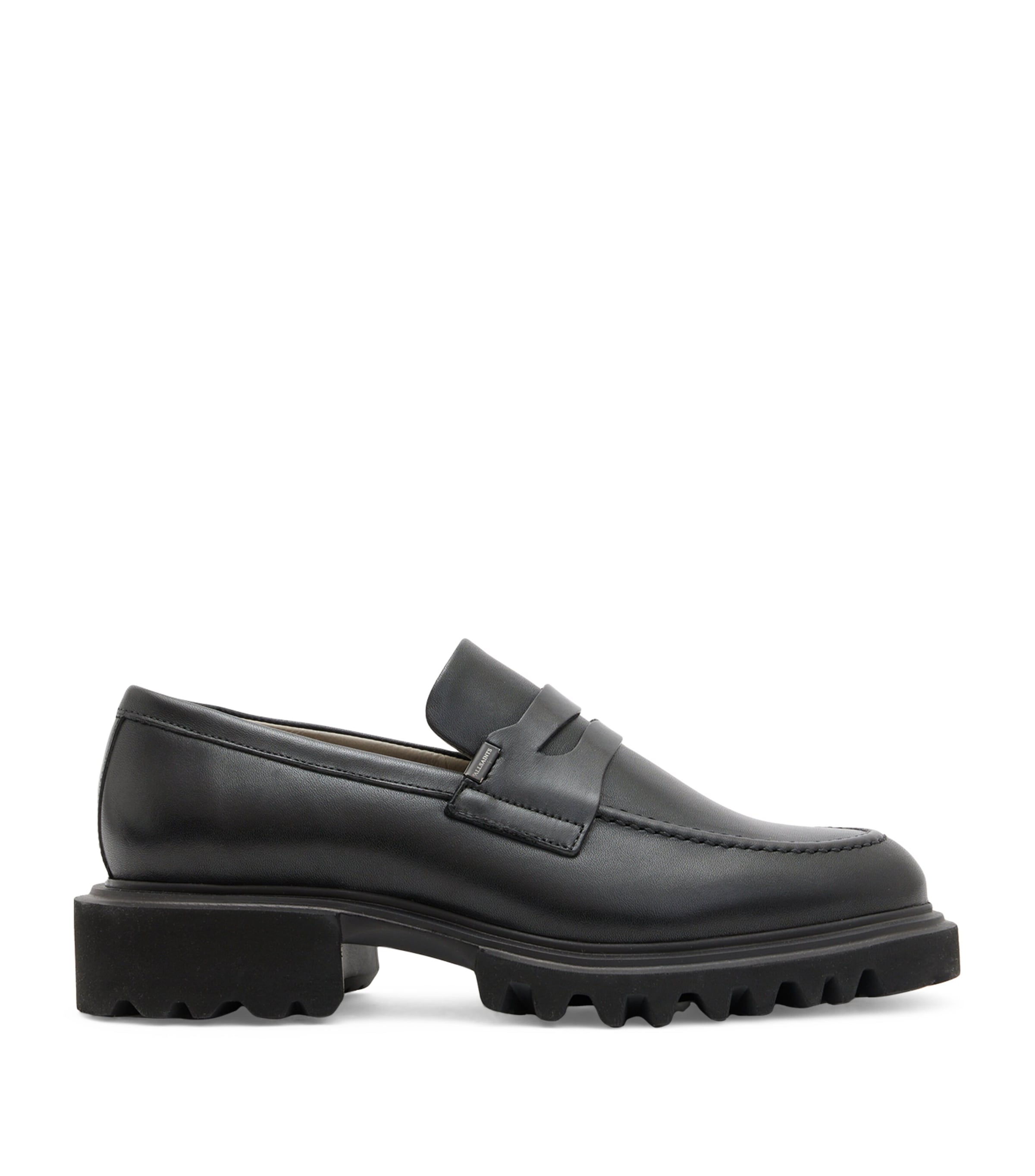 Allsaints Leather Lola Loafers In Black