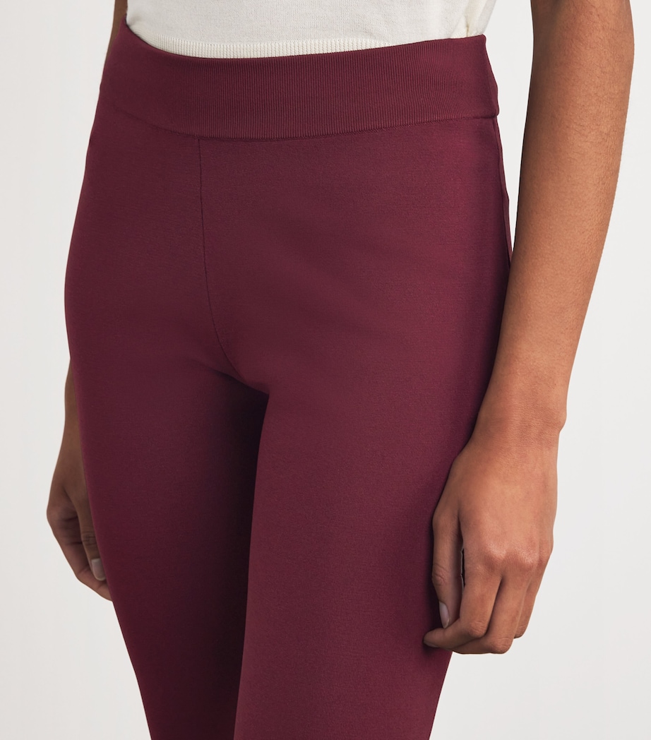 Knit Flared Trousers 6017 BORDEAUX Image 6