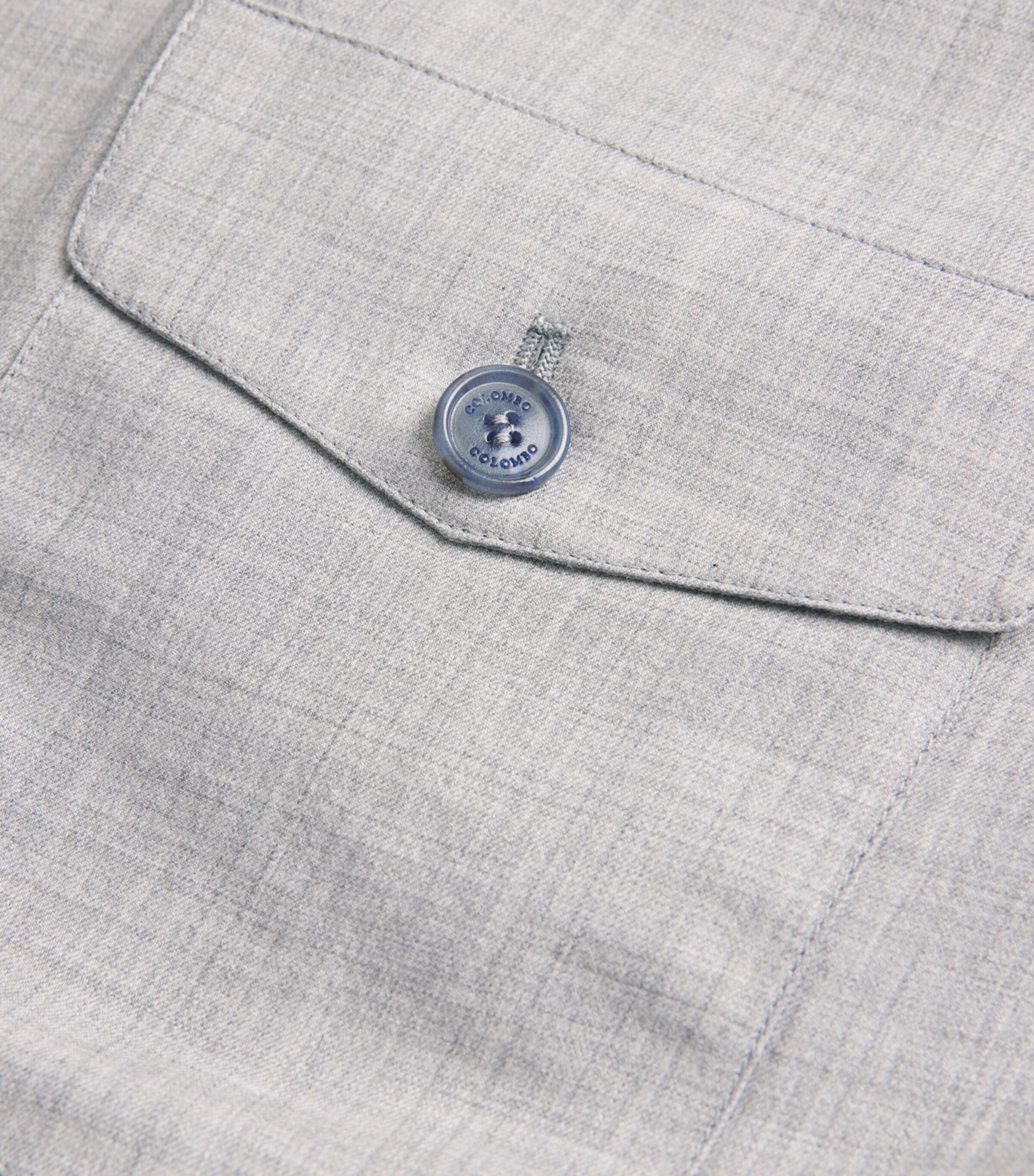 Colombo Mens Cashmere Overshirt Grey Image 5
