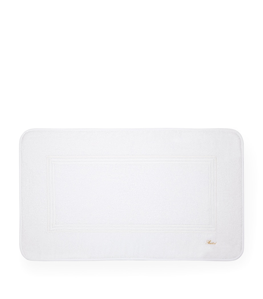 Tre Righe Bath Mat (50cm x 90cm) WHITE/WHITE Image 1