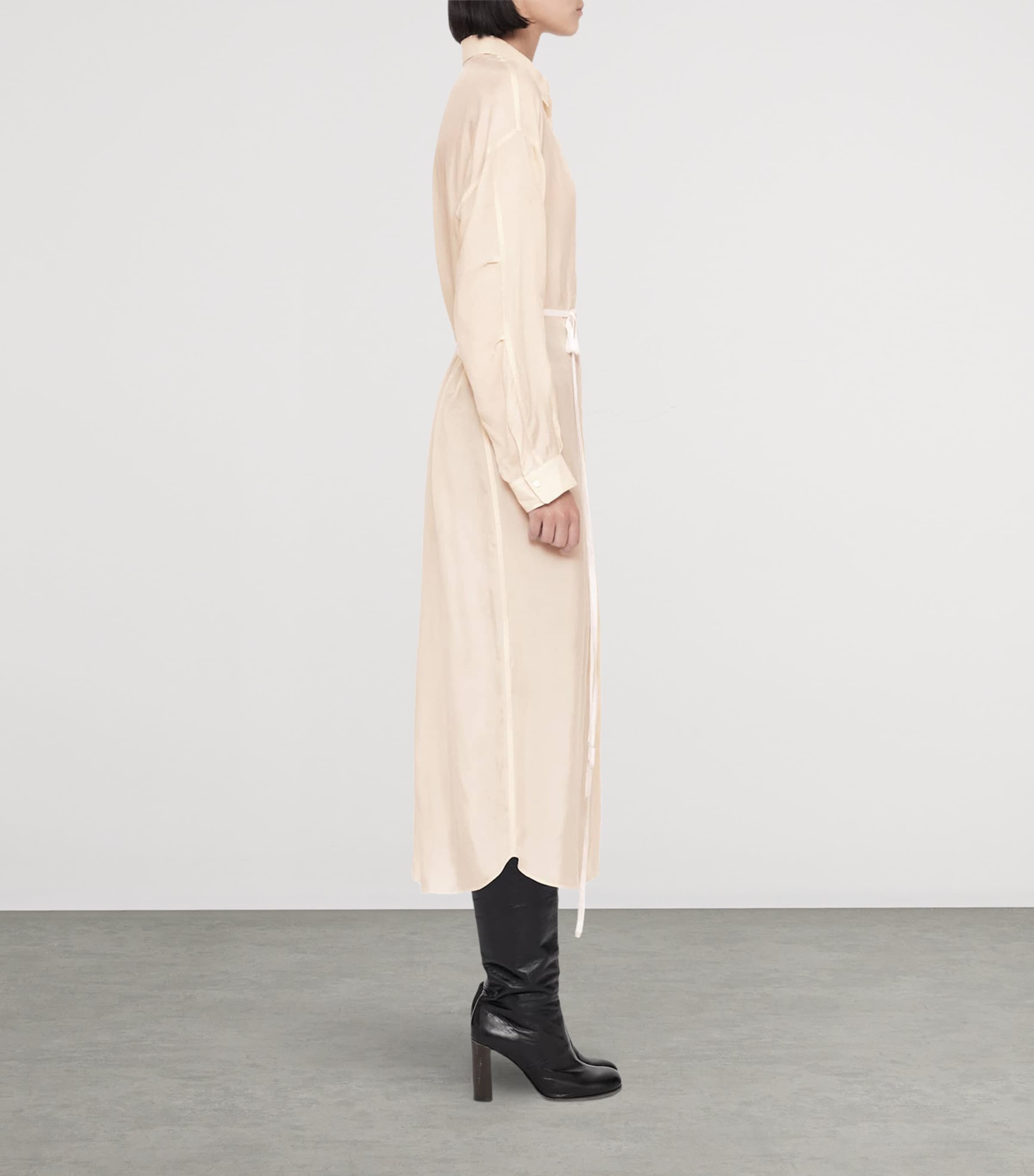 AllSaints Womens Oversized Yurra Shirt Dress Ecru White Image 6