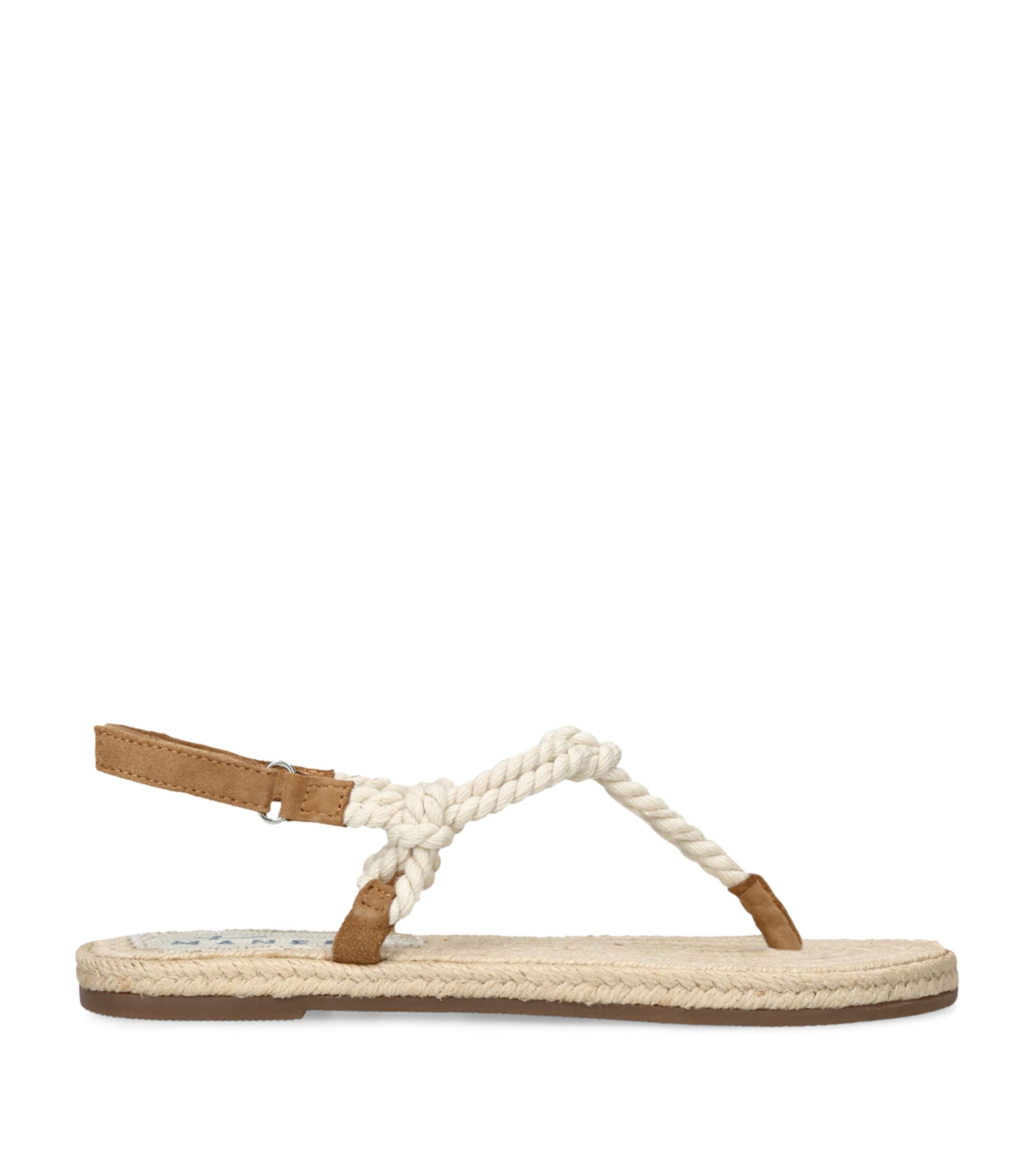 Manebi Rope Flat Sandals Bone Image 1