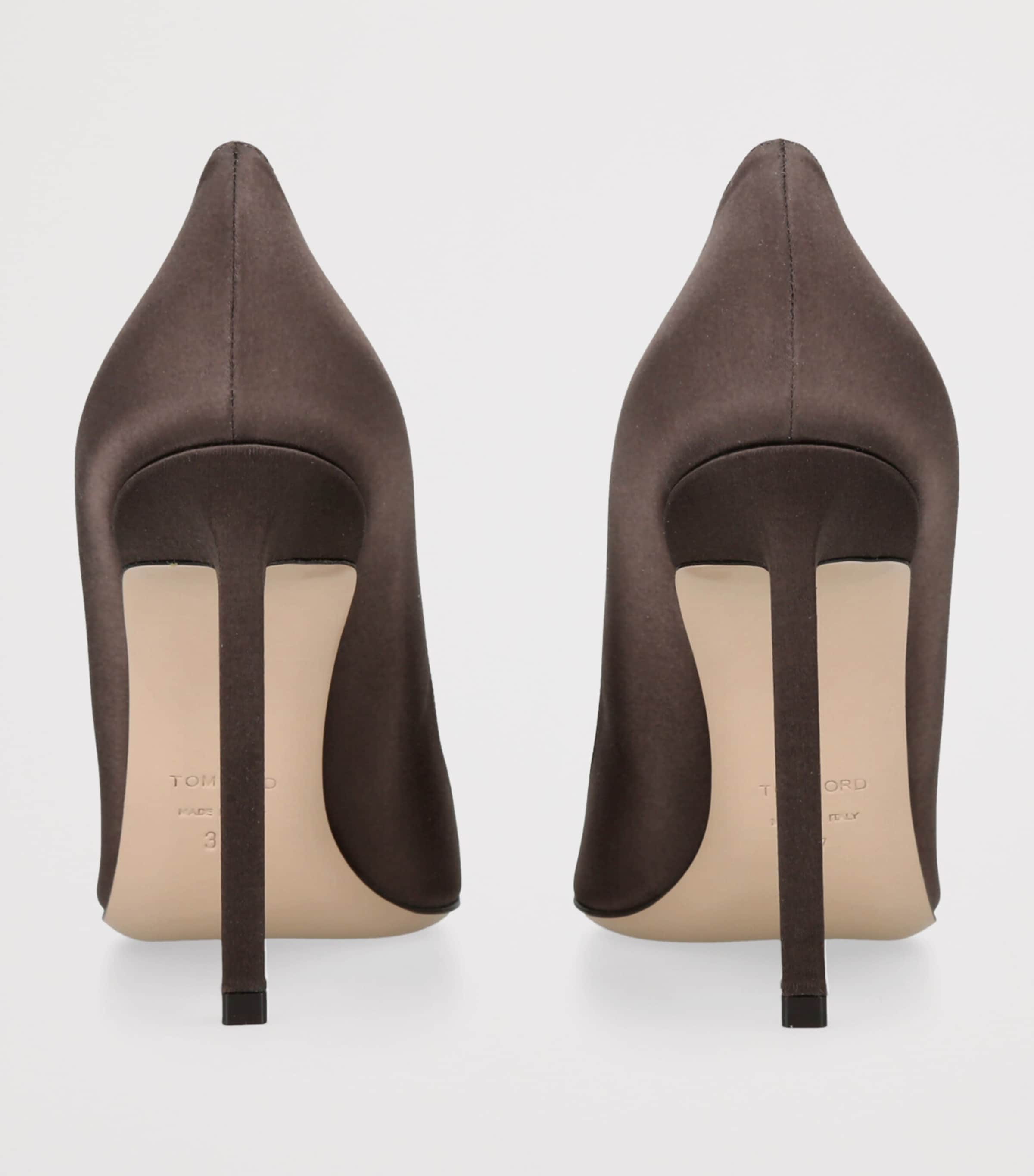 Satin Betty Pumps 105 BROWN Image 2