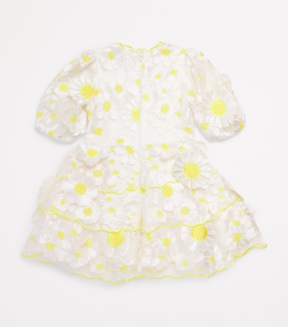 Floral-Embroidered Valeria Dress (3-16 Years) IVORY/YELLOW Image 2