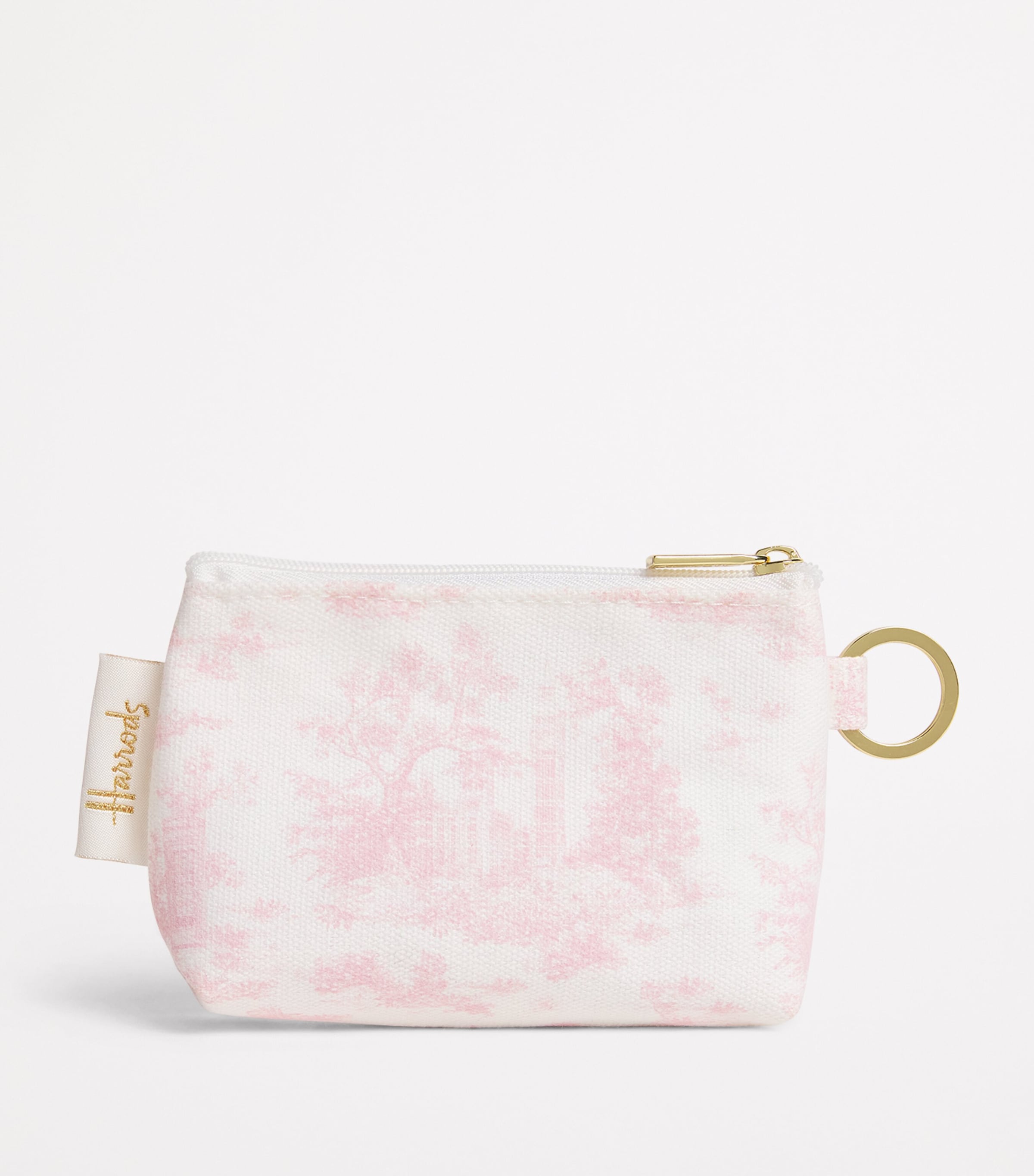 Cotton Toile Keyring Coin Purse PINK Image 2