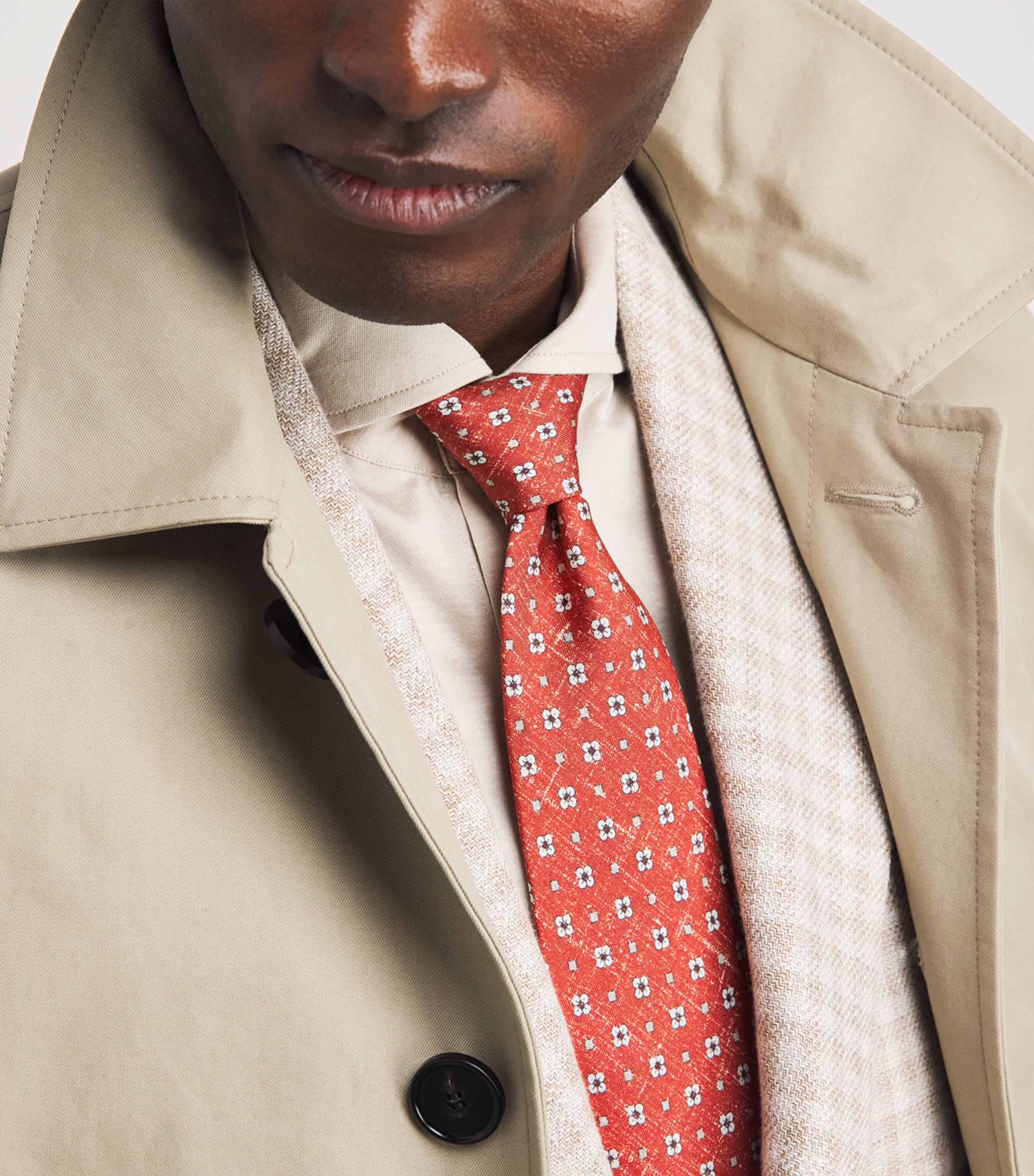 Isaia Silk Floral Tie Image 2