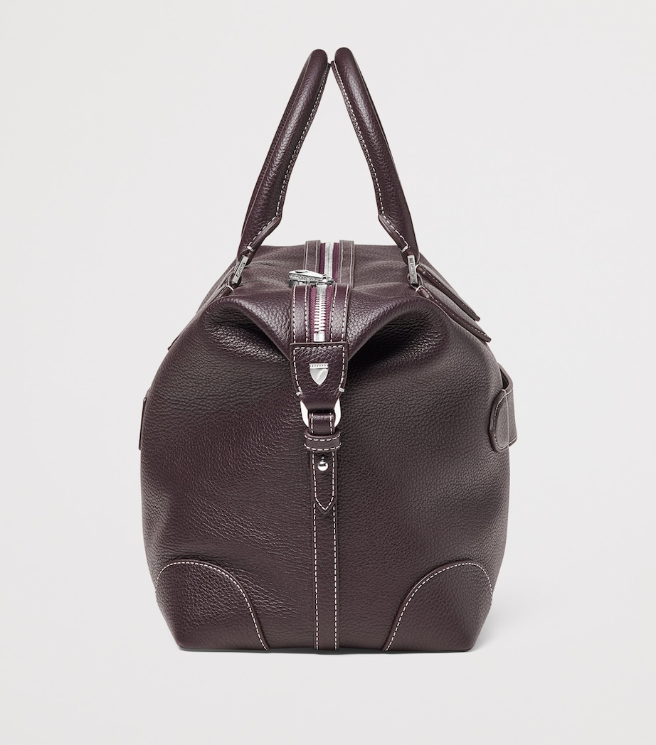 Leather Hudson Flight Bag WINE Image 4