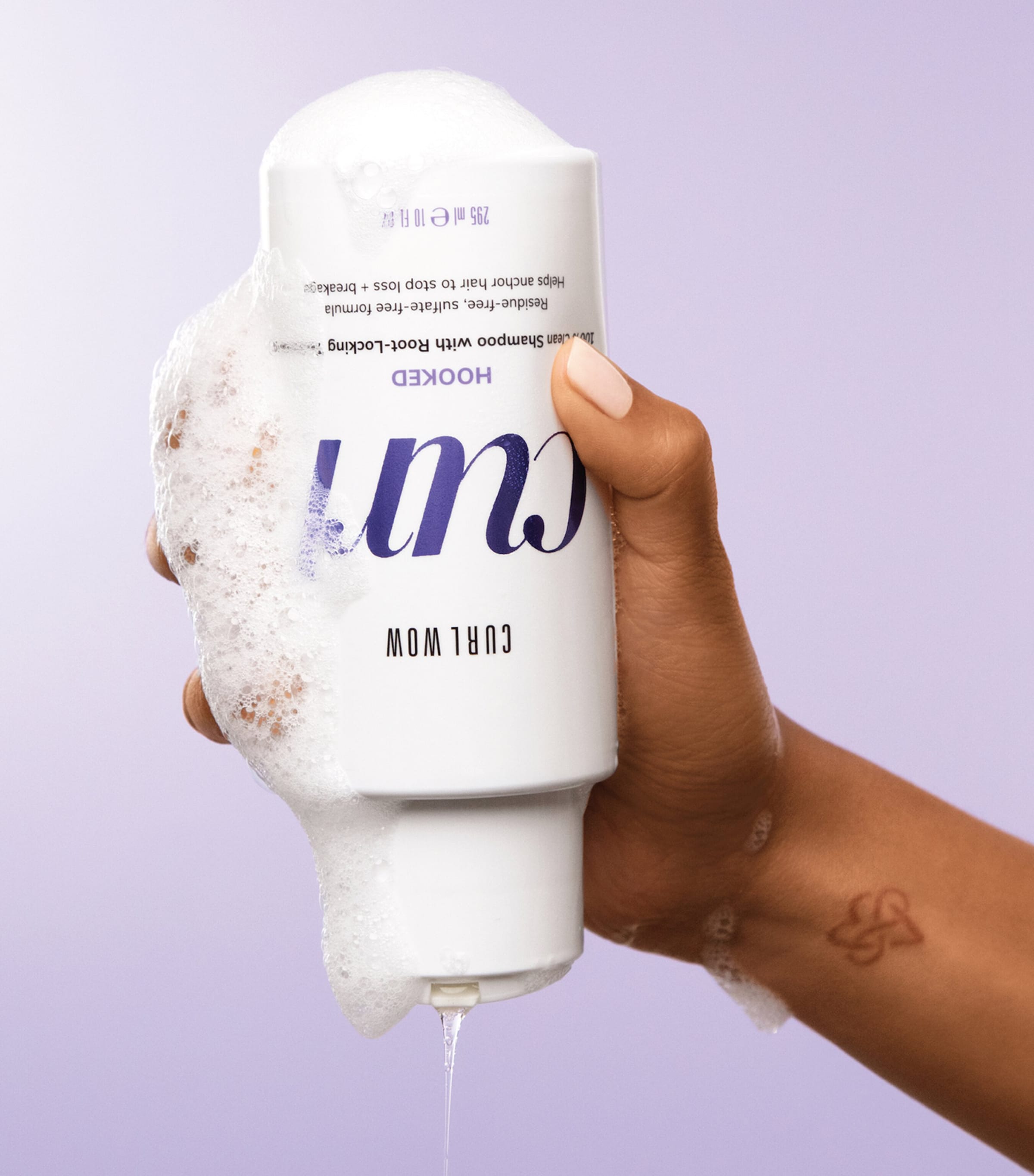 Curl Wow Hooked 100% Clean Curl Shampoo (295ml) NO COLOUR Image 3