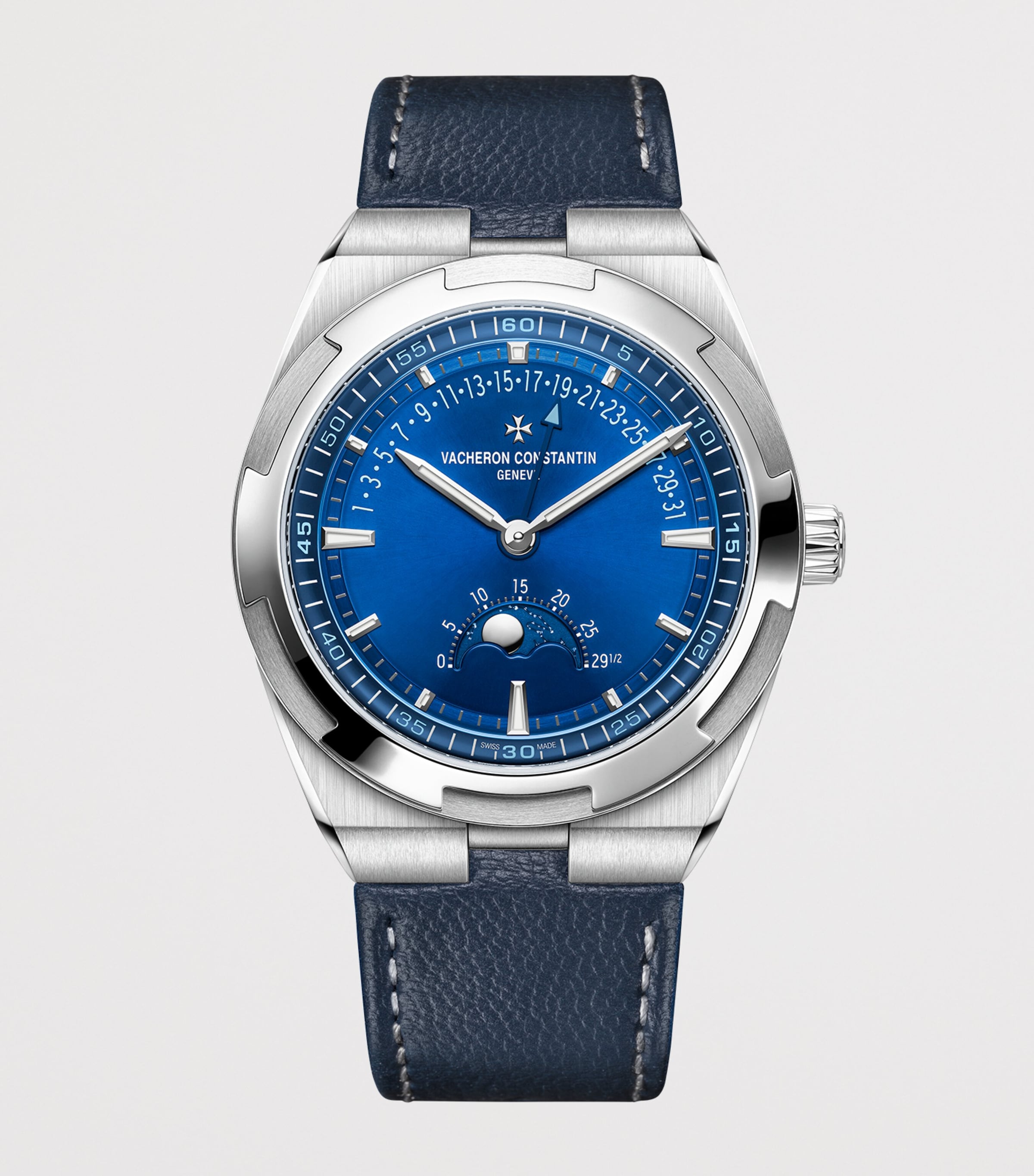 Vacheron Constantin Stainless Steel Overseas Moon Phase Retrograde Date Watch 41mm Stainless Steel Image 2