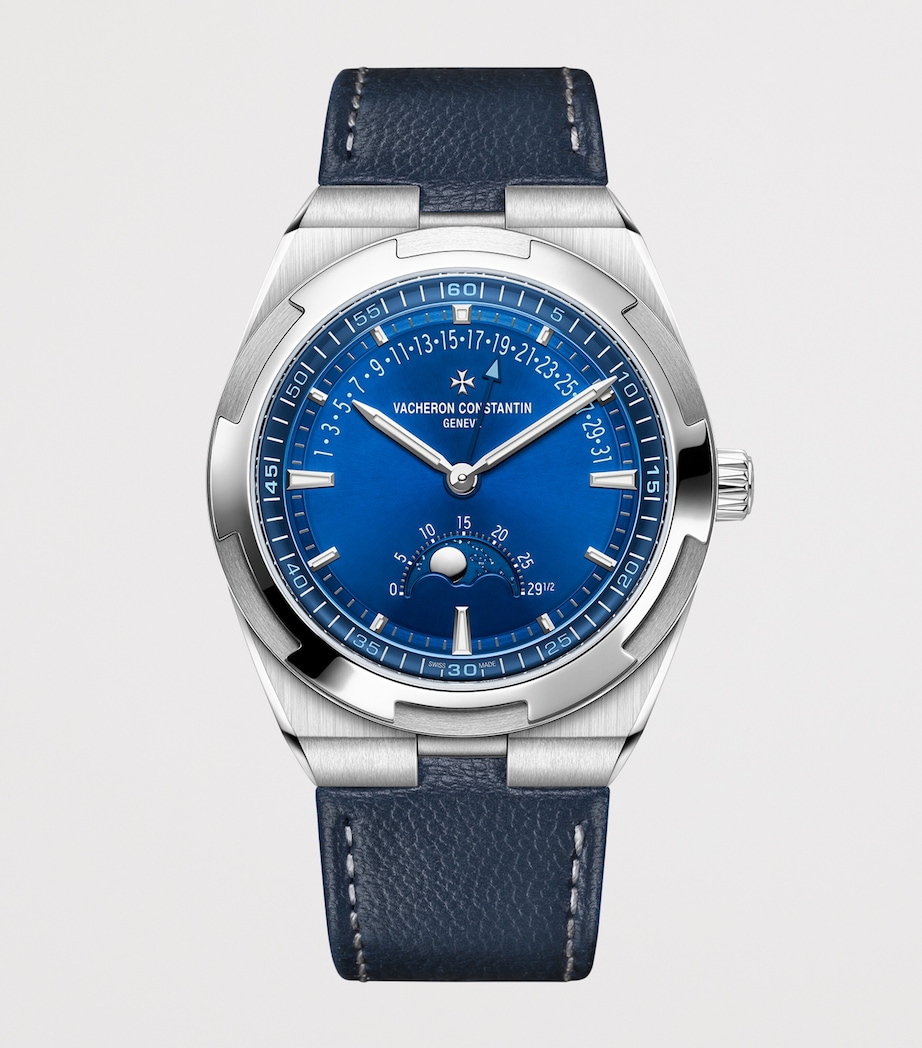Vacheron Constantin Stainless Steel Overseas Moon Phase Retrograde Date Watch 41mm Stainless Steel Image 2