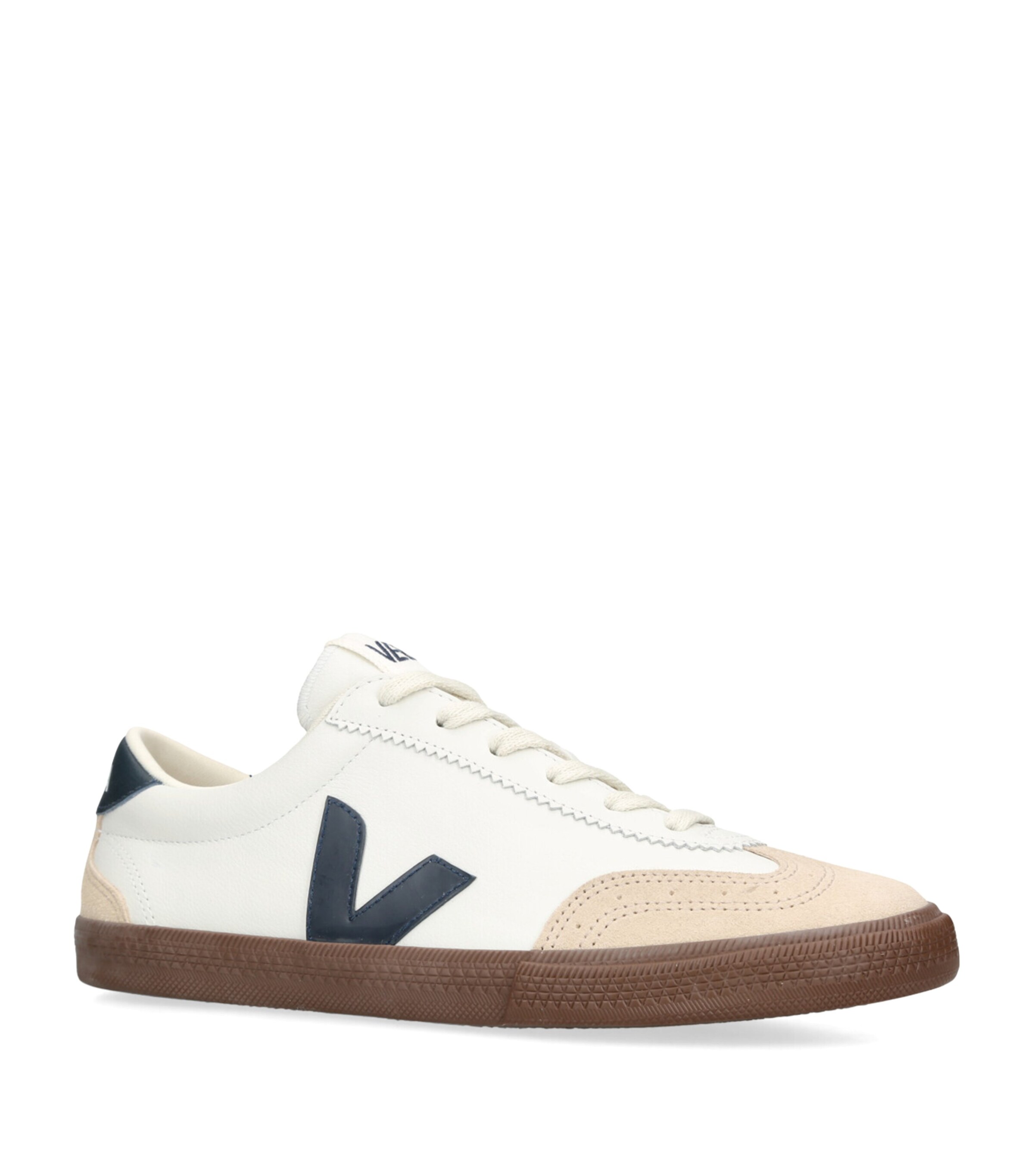 Leather Volley Sneakers WHITE/BLK Image 3