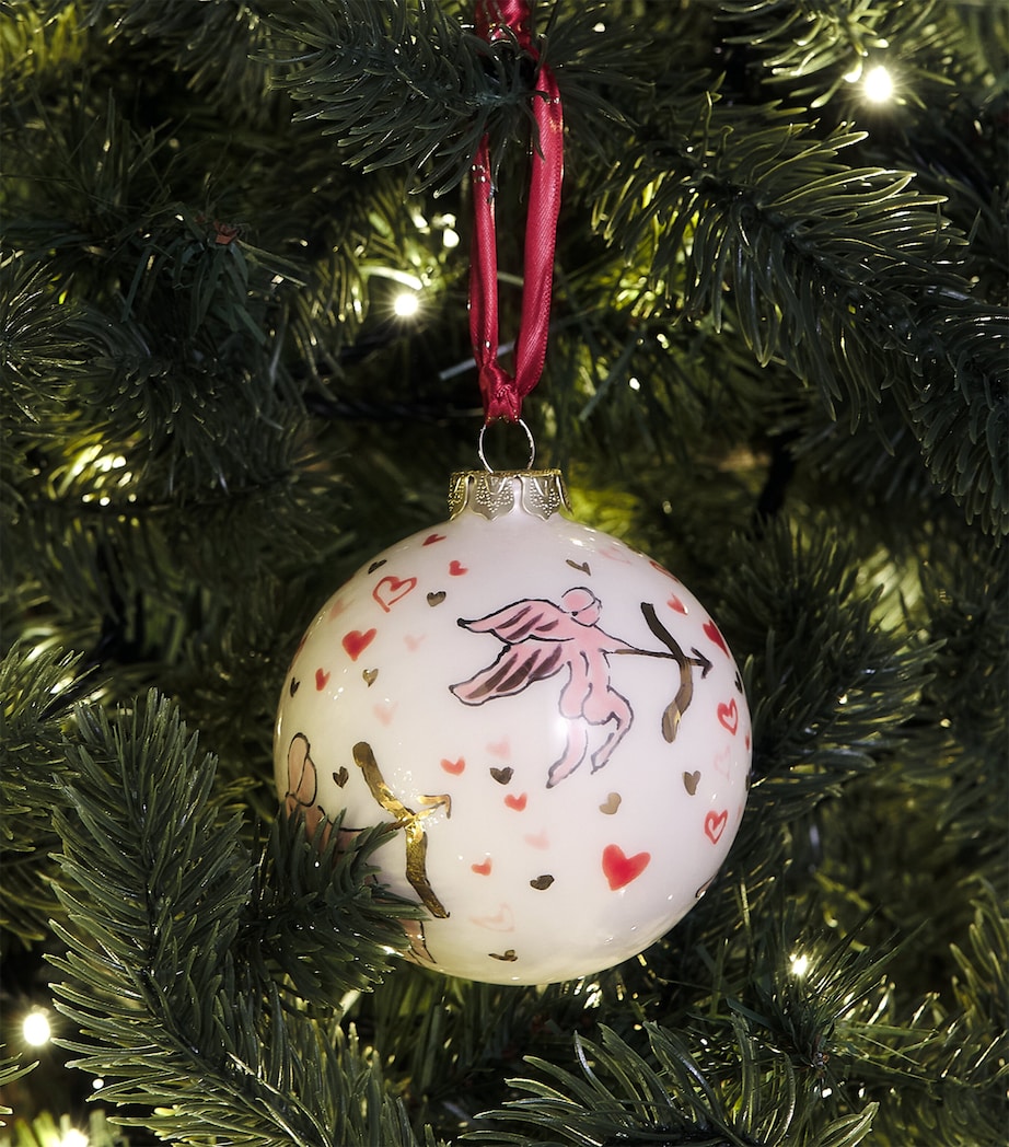 Jayne Redmond Heart Lock and Key Bauble White Image 3
