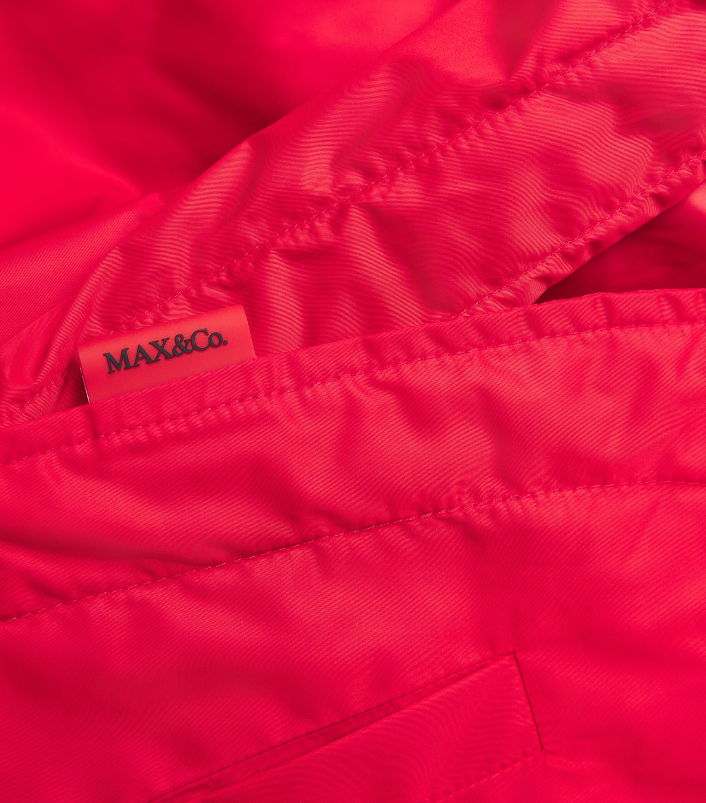 MAX&Co. Womens Padded Shirt Jacket Red Image 5