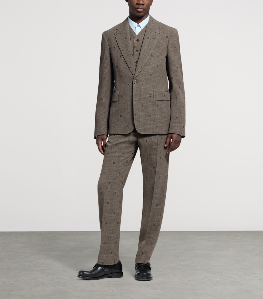 Wool Monogram Waistcoat SEAL BROWN Image 5