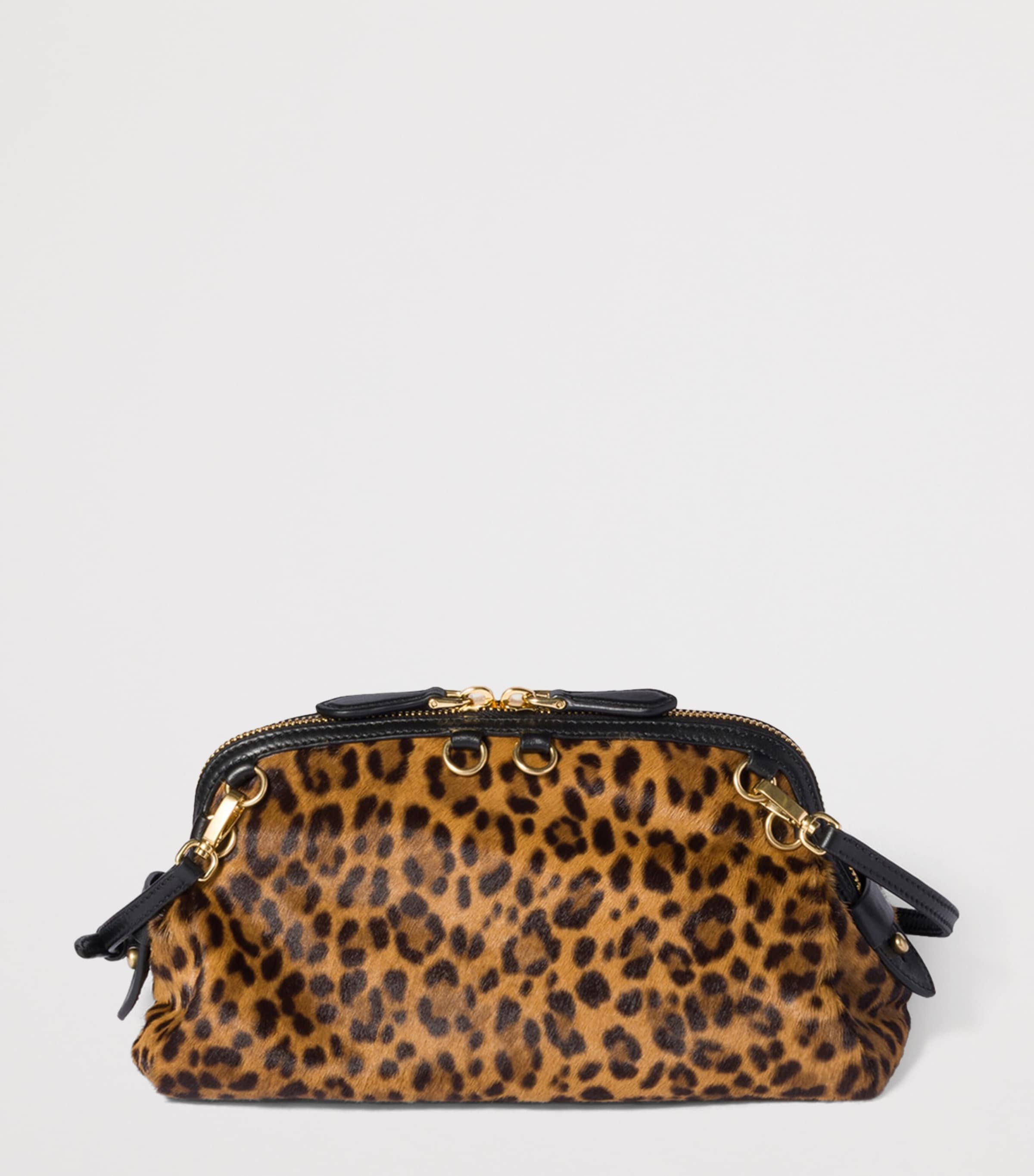 Calf Hair Leopard Clutch Bag F0151 Image 4