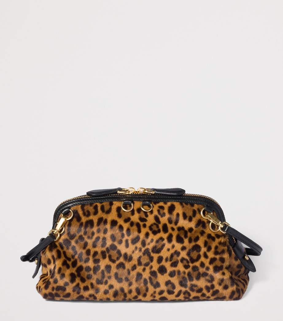 Calf Hair Leopard Clutch Bag F0151 Image 4
