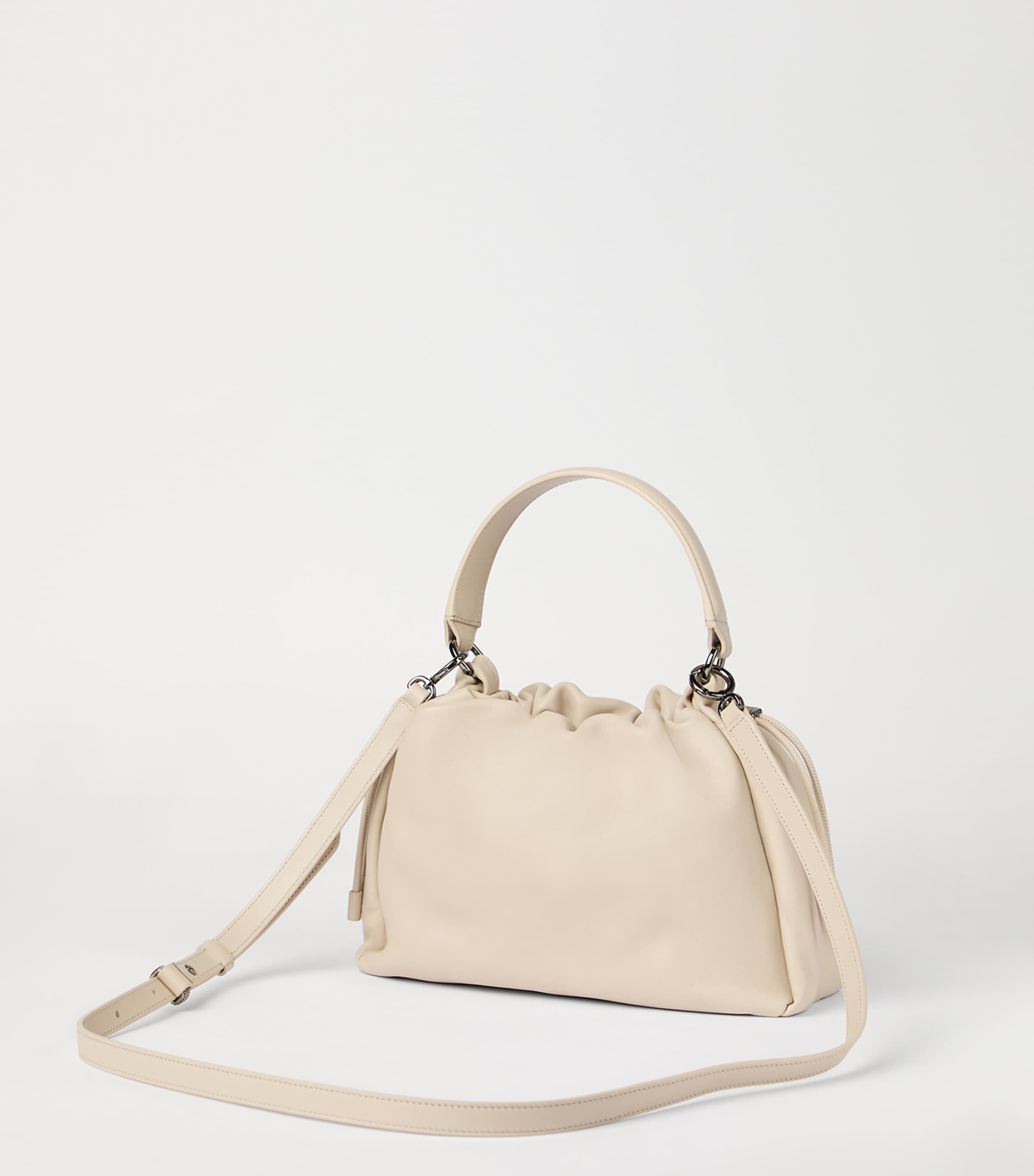Small Leather Mellow Bucket Bag C8905 Image 3
