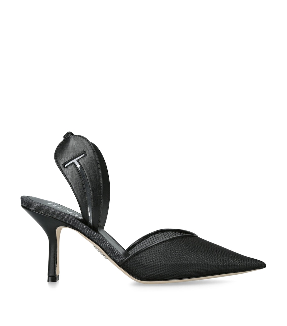Rodo Womens Mesh Aira Slingback Pumps 80 Black Image 1