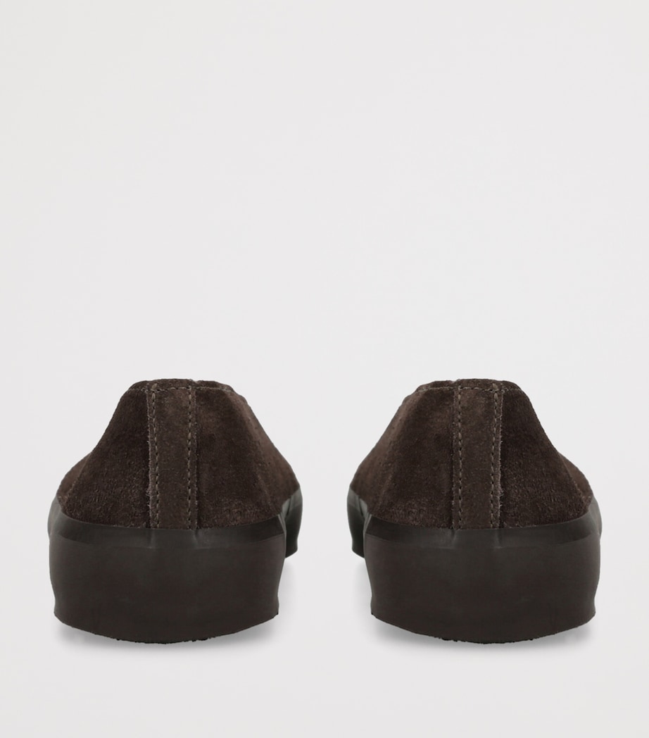 Suede Apres Ski Flats DARK BROWN Image 2