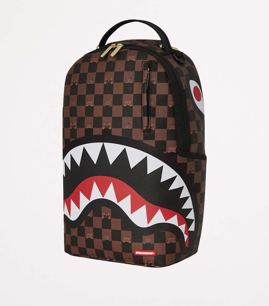 Peeking Character Check Backpack BROWN Image 4