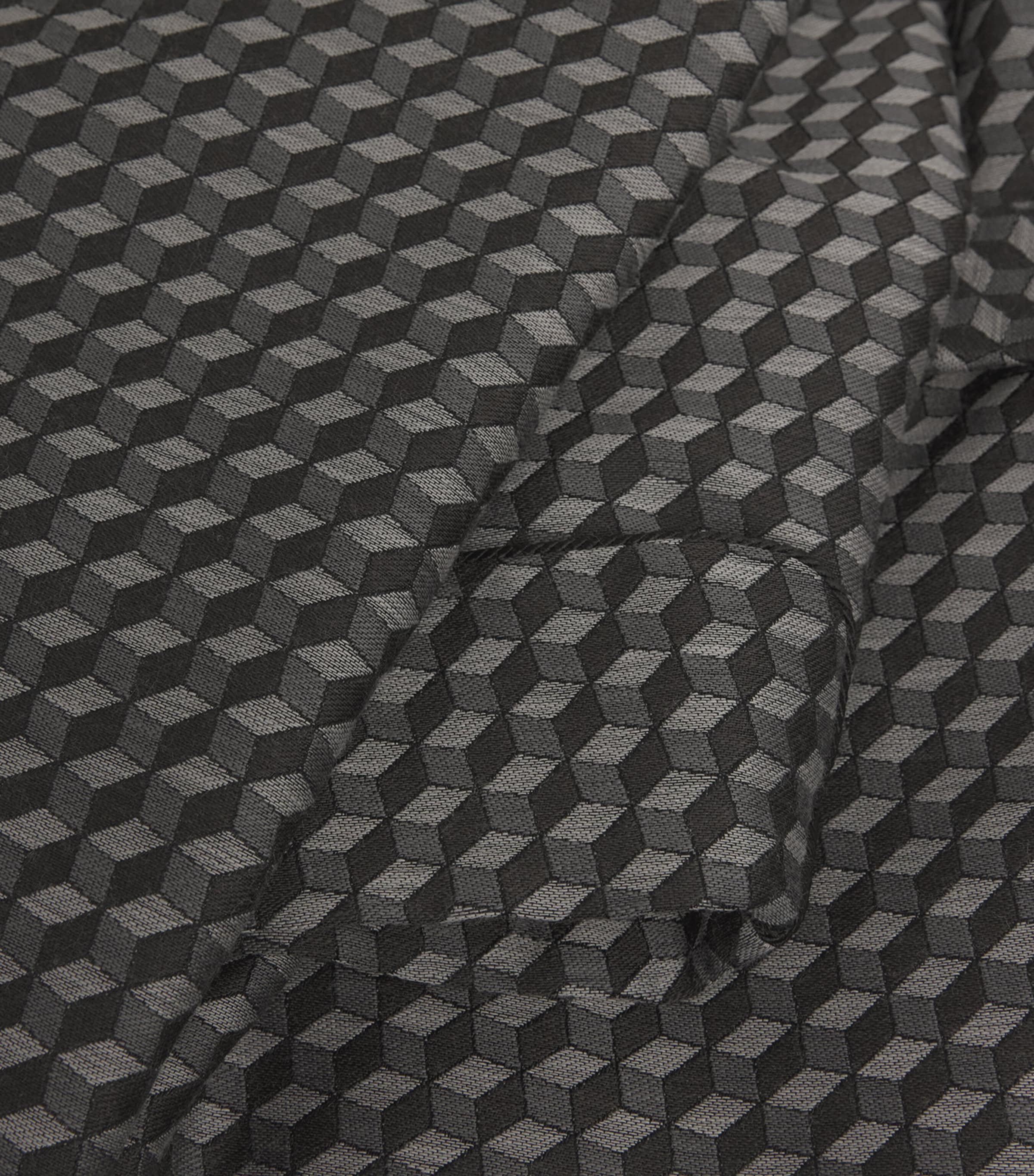 Wool-Blend Geometric Print Dressing Gown MULTI Image 5