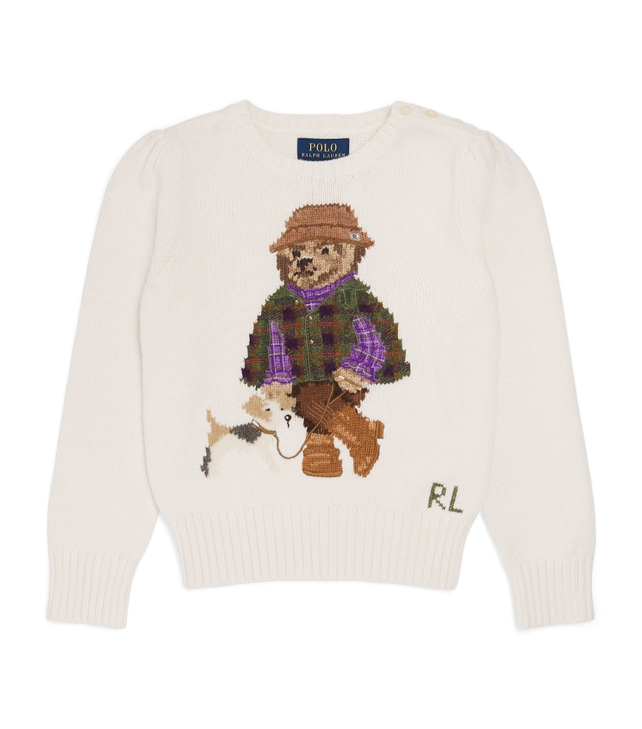 Ralph Lauren Kids Polo Bear Sweater (2-7 Years) Estate Cream Image 1