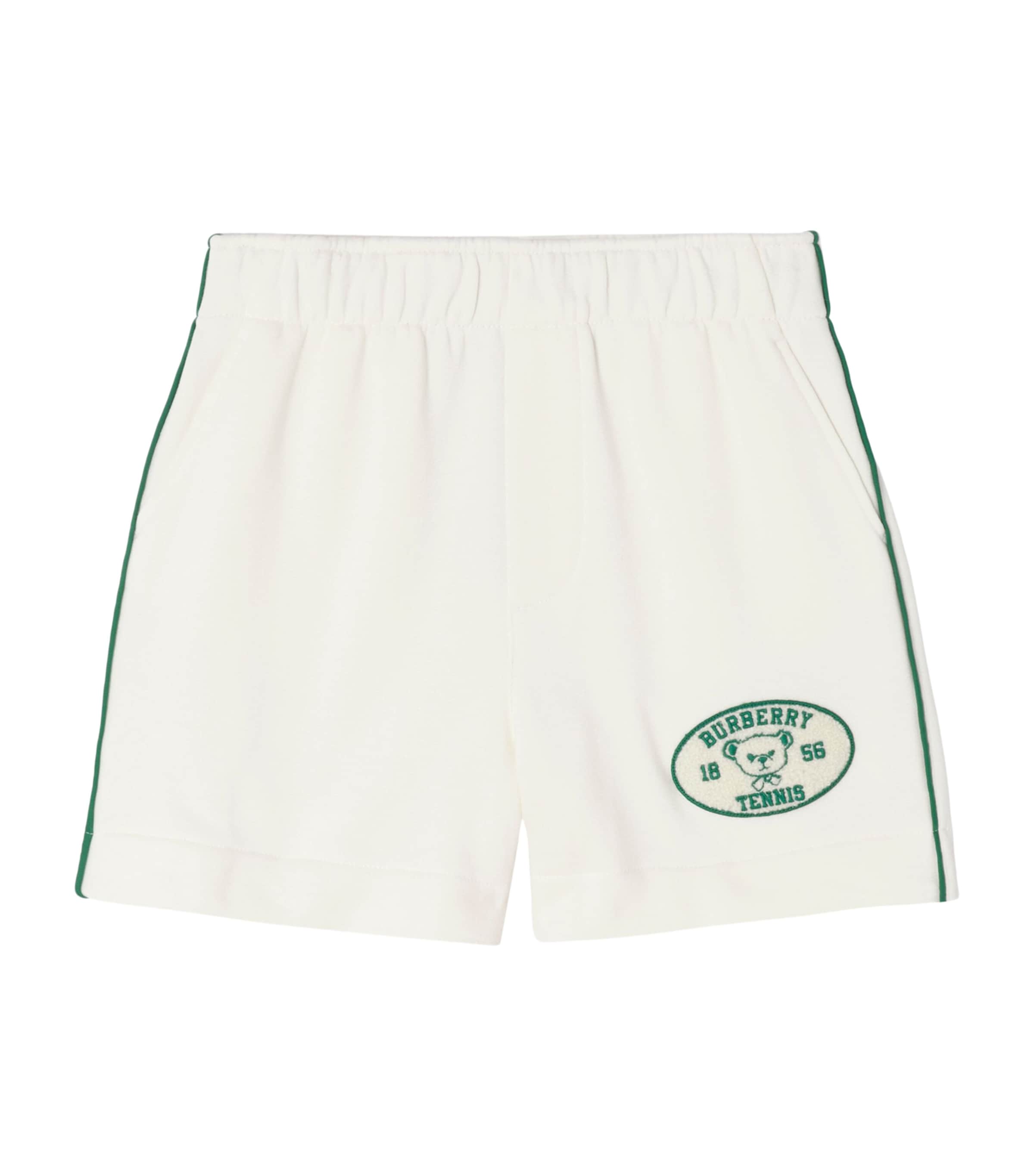 Burberry Kids Cotton Tennis Shorts (4-12 Years) Chalk White Image 1
