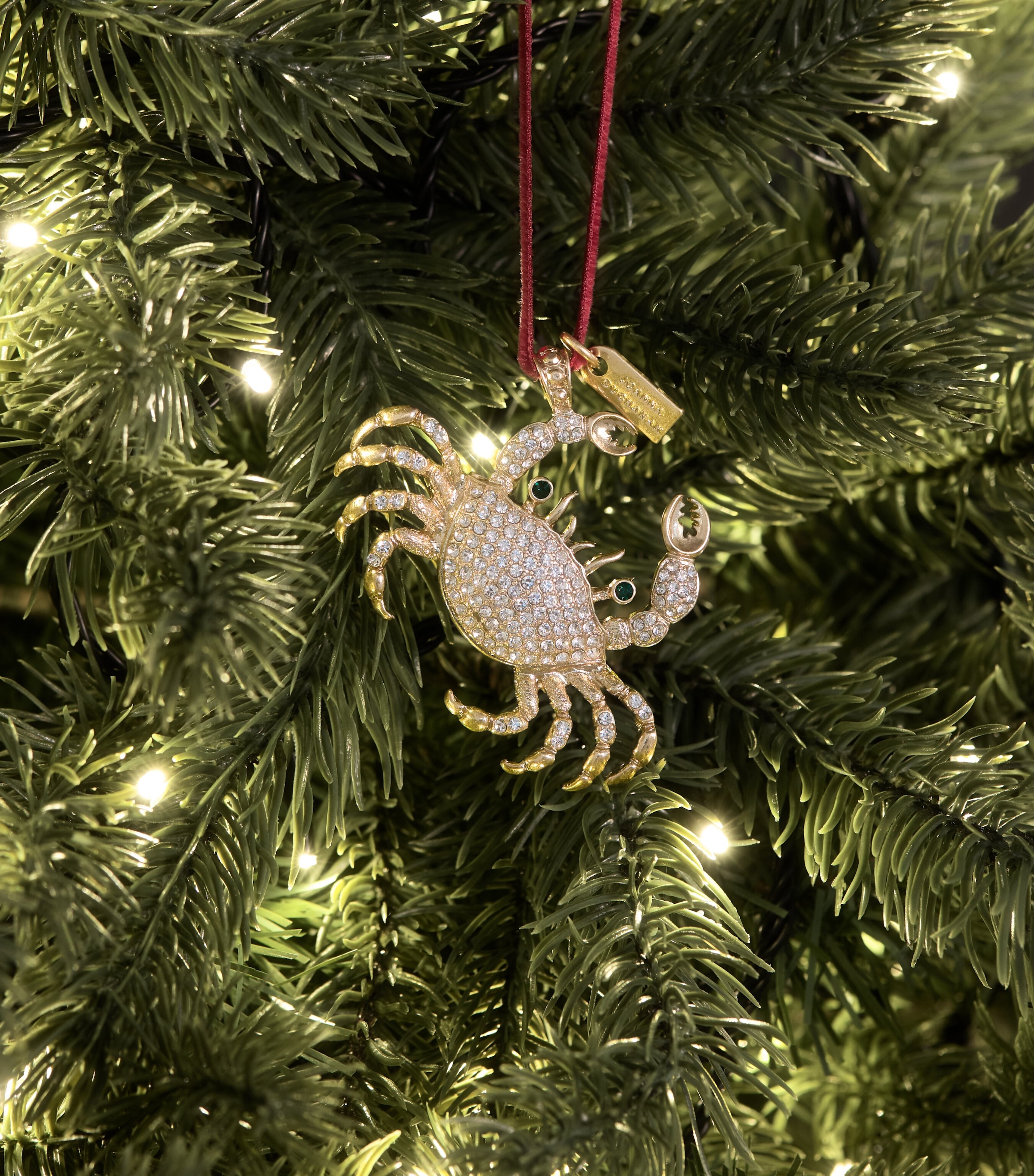Joanna Buchanan Crystal-Embellished Crab Tree Decoration Gold Image 3
