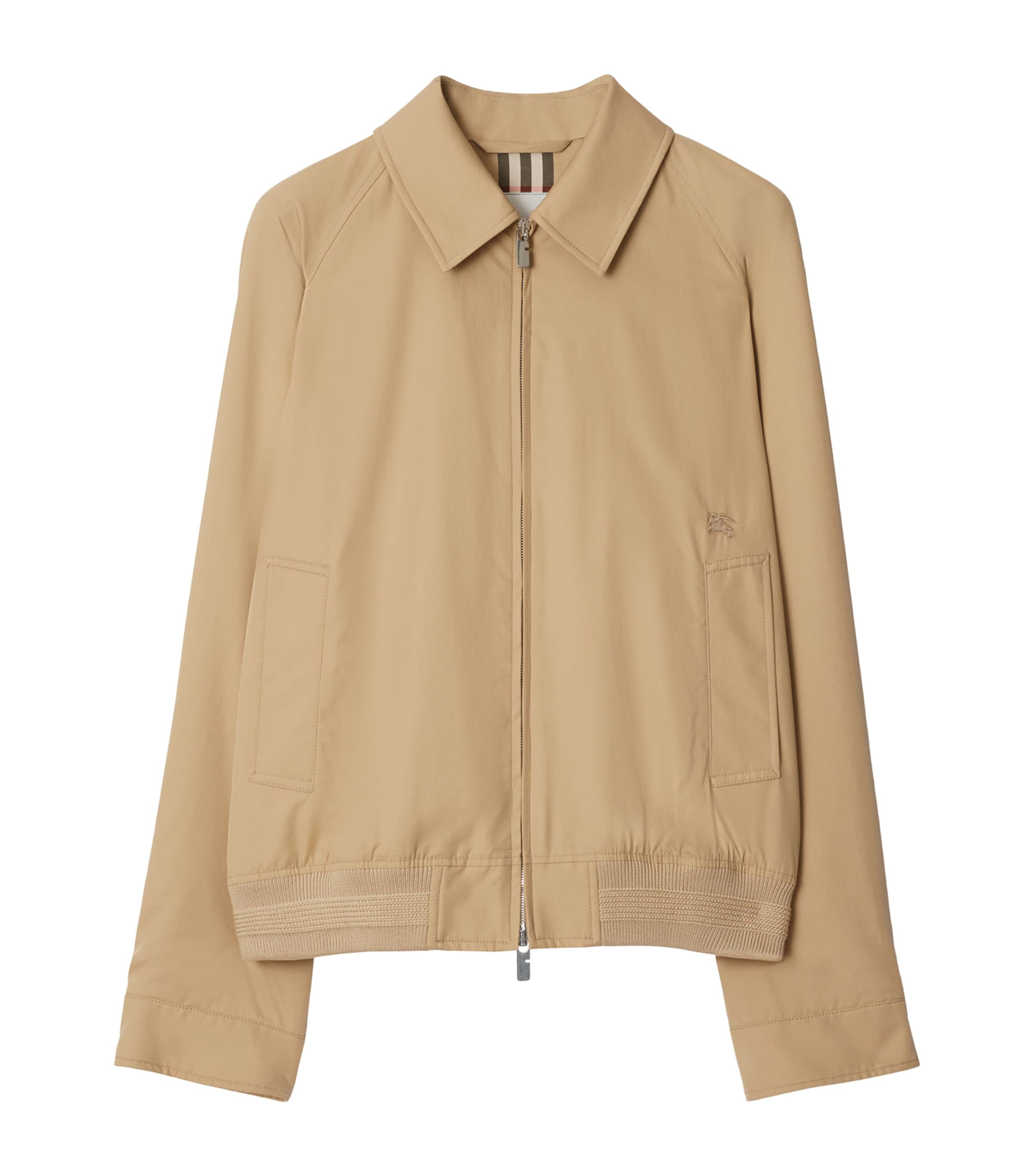 Burberry Beige Cotton Gabardine Chester Harrington Jacket