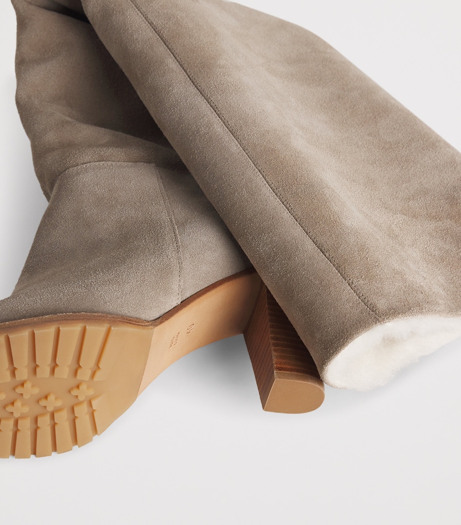 Merino Shearling Knee-High Boots 85 A2192 Image 7