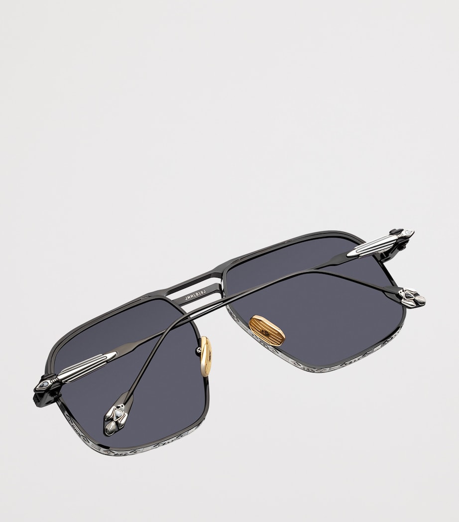 Jacques Marie Mage Labarge Aviator Sunglasses Corbeau Image 4