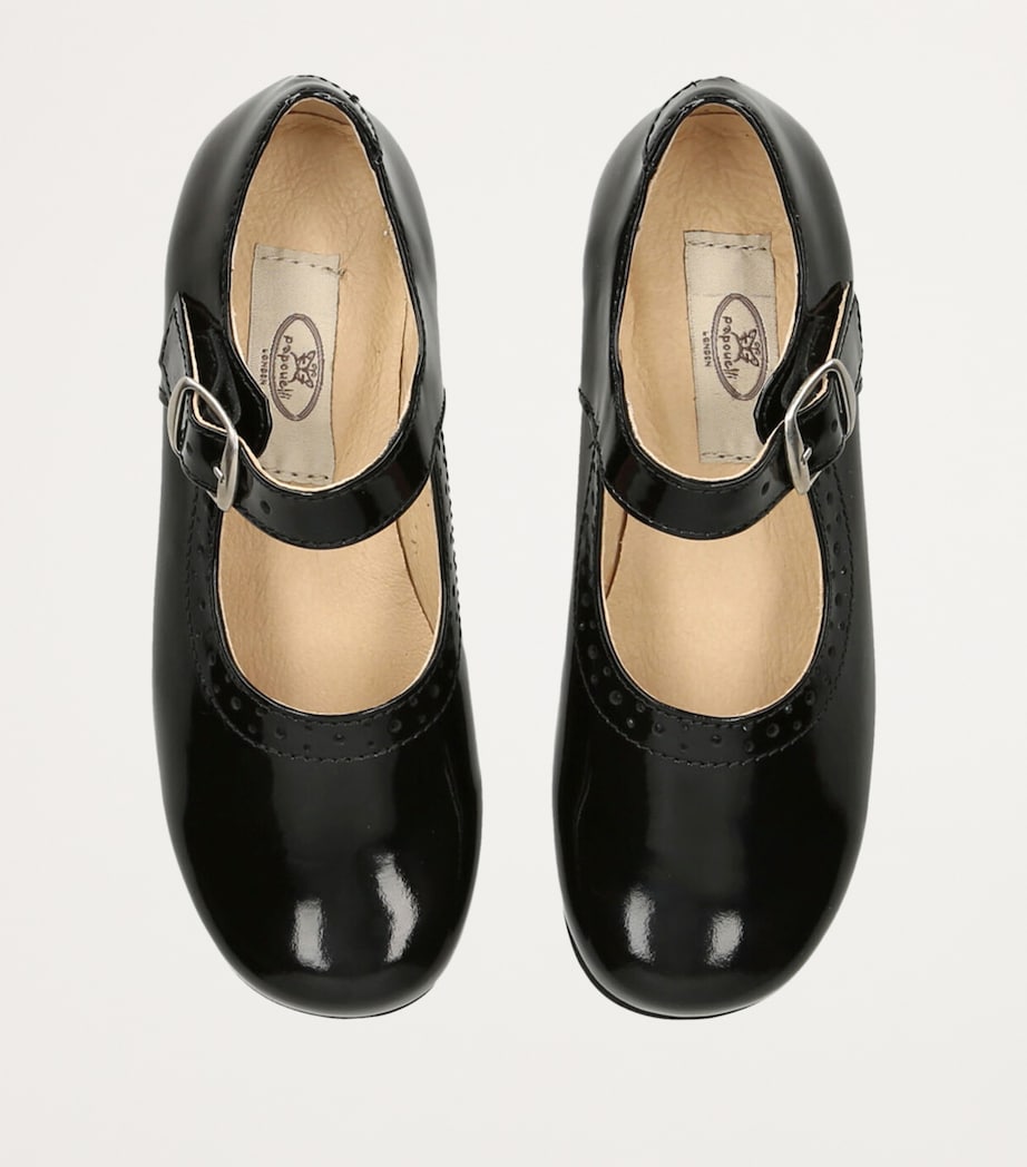papouelli Leather Millie Mary Janes Black Image 4