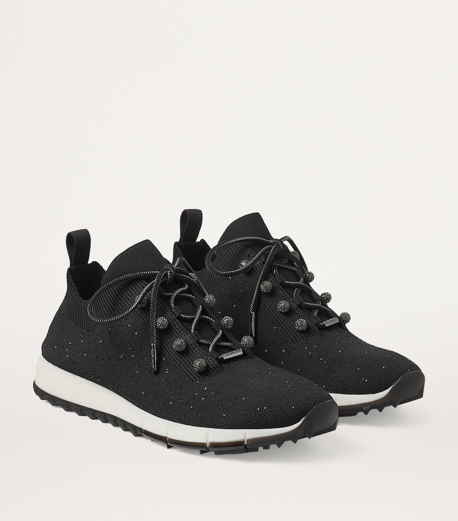 Veles Knitted Glitter Sneakers X BLACK Image 4