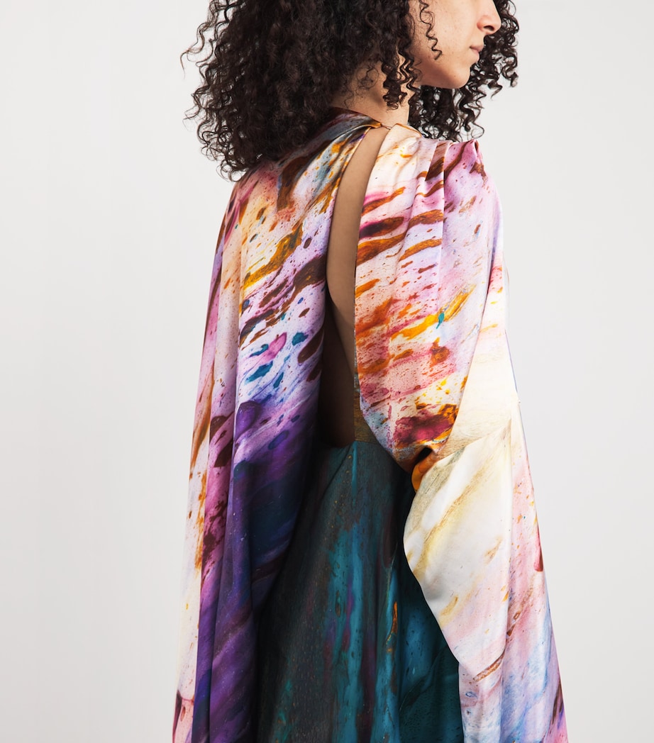 Roksanda Womens Silk Robina Kaftan Maxi Dress Brush Multi Image 5