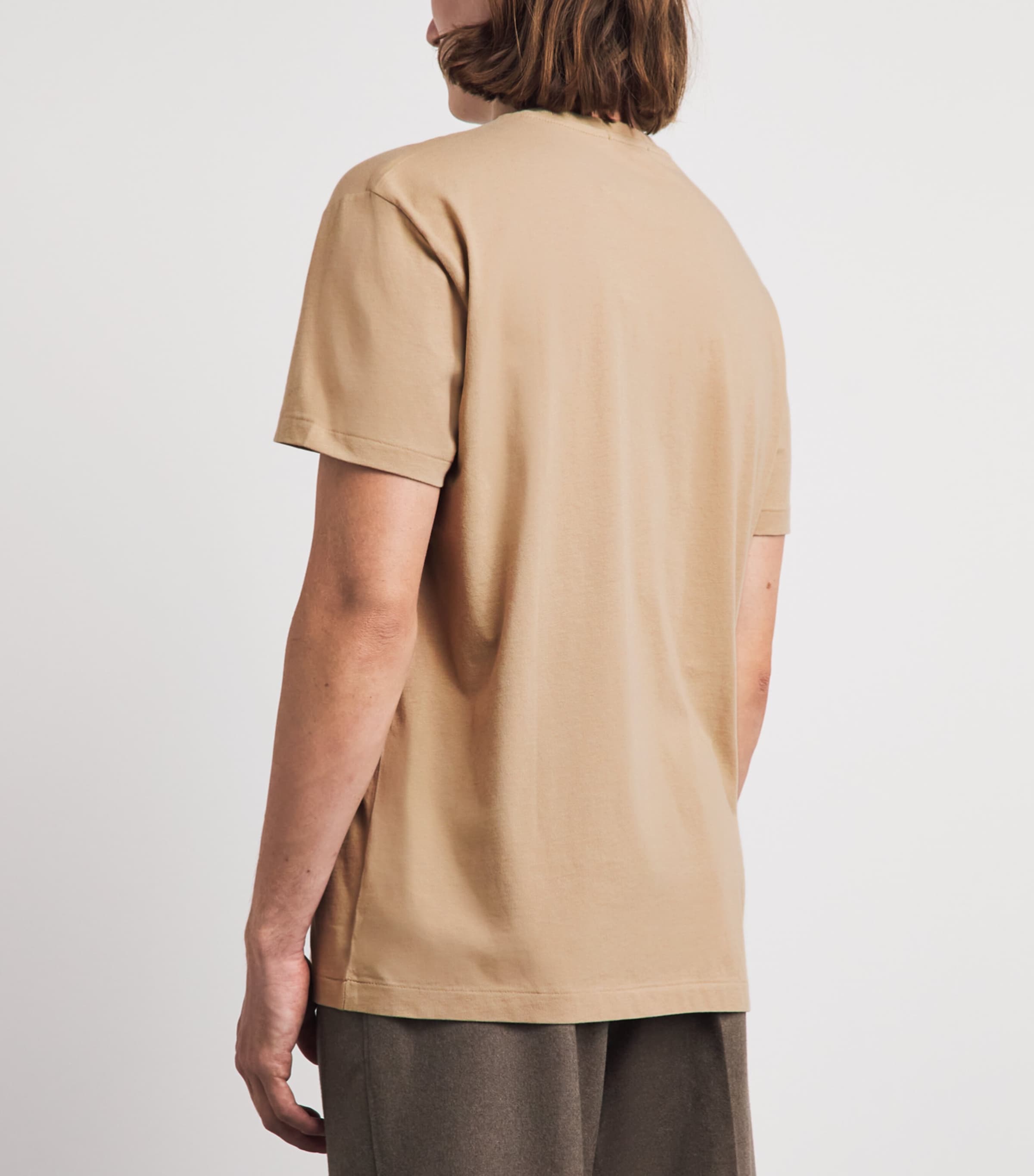Polo Ralph Lauren Mens Cotton Embroidered Logo T-Shirt Vintage Khaki Image 5