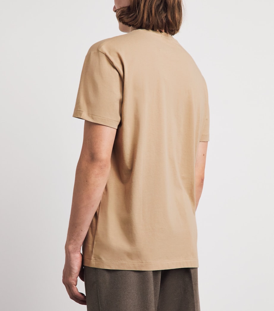 Polo Ralph Lauren Mens Cotton Embroidered Logo T-Shirt Vintage Khaki Image 5