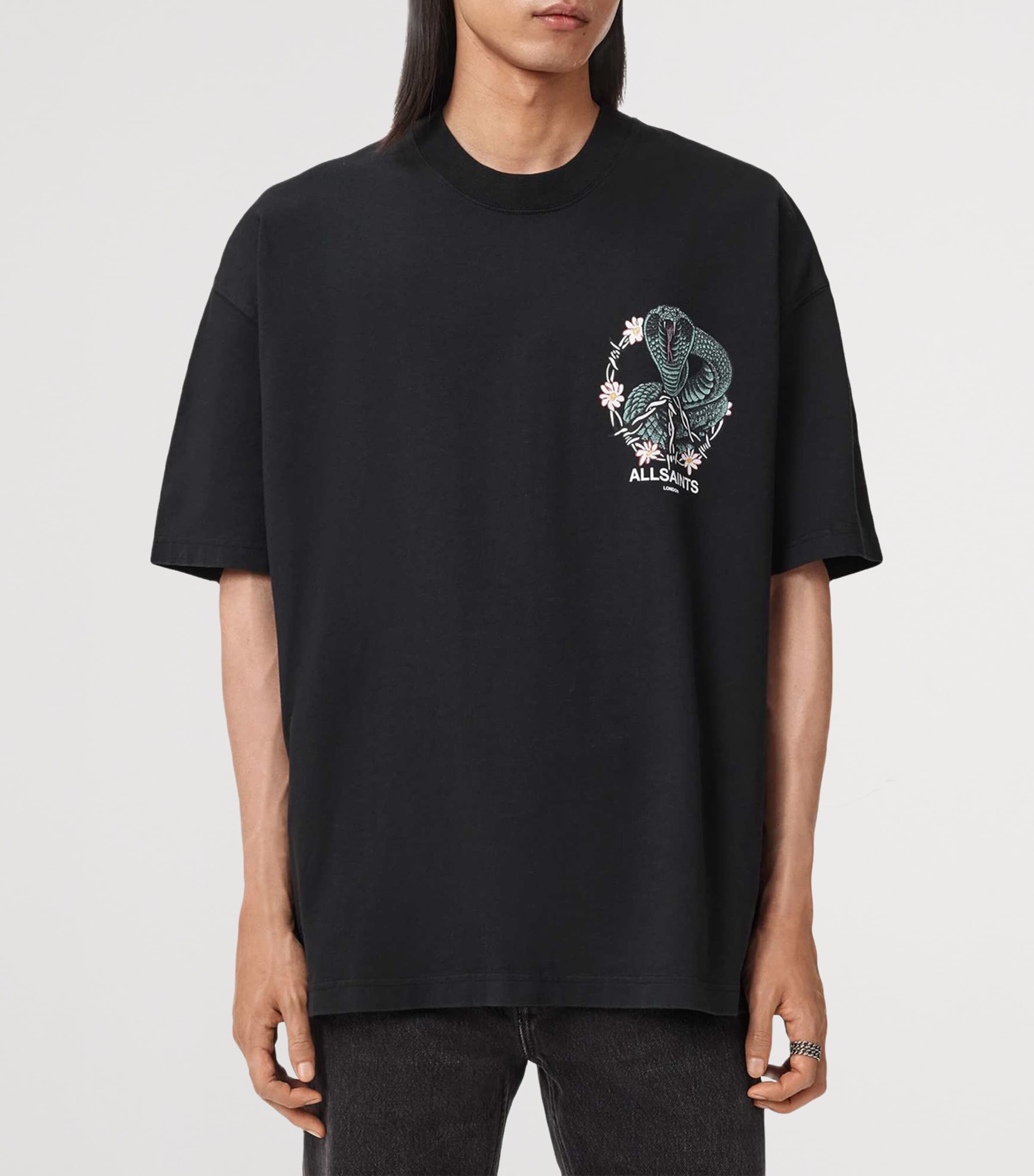 Organic Cotton Snakebite T-Shirt WASHED BLACK Image 5