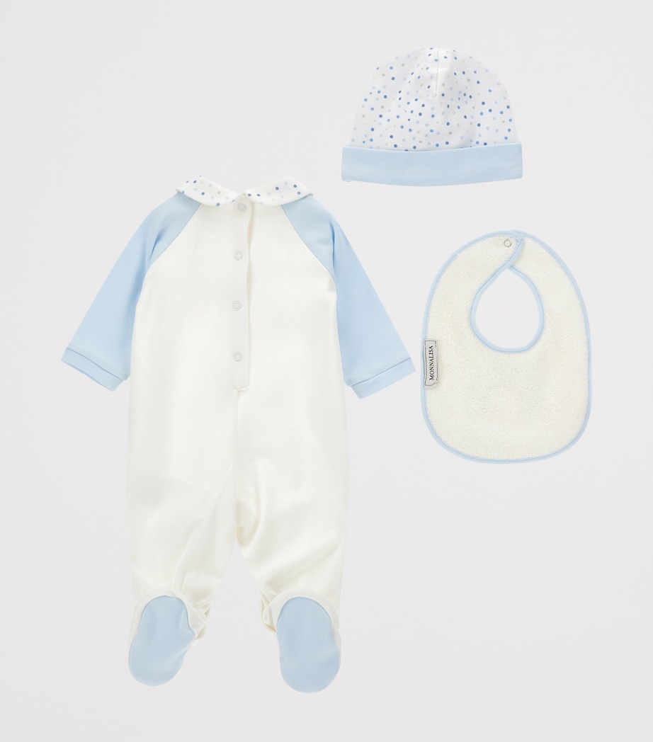 Cotton All-In-One, Hat and Bib Set (1-9 Months) PANNA+NUVOLA Image 2