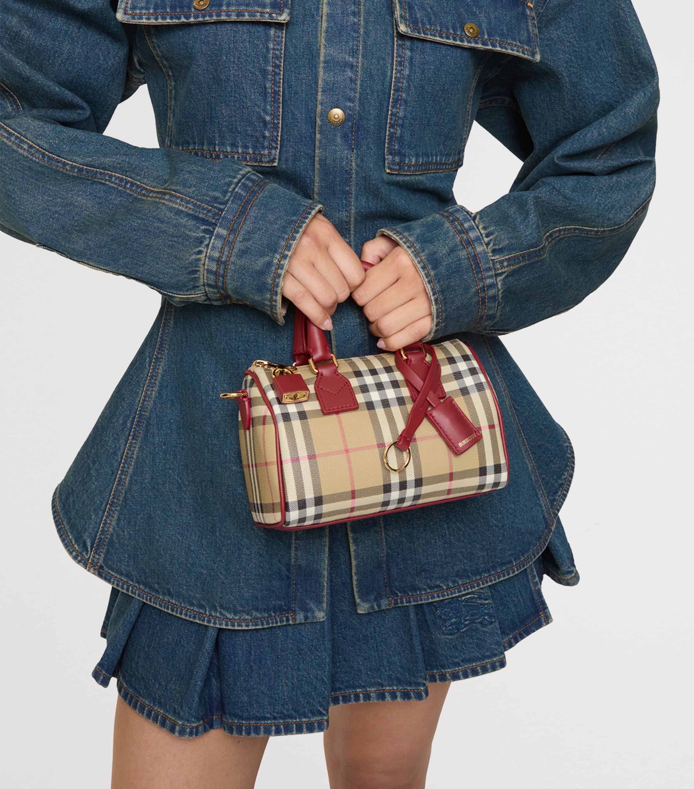 Mini Check Bowling Bag VNTG CHKRUBY Image 2