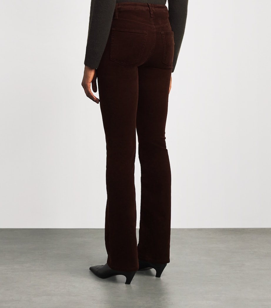 FRAME Womens The Corduroy Slim Reboot Trousers Espresso Image 5